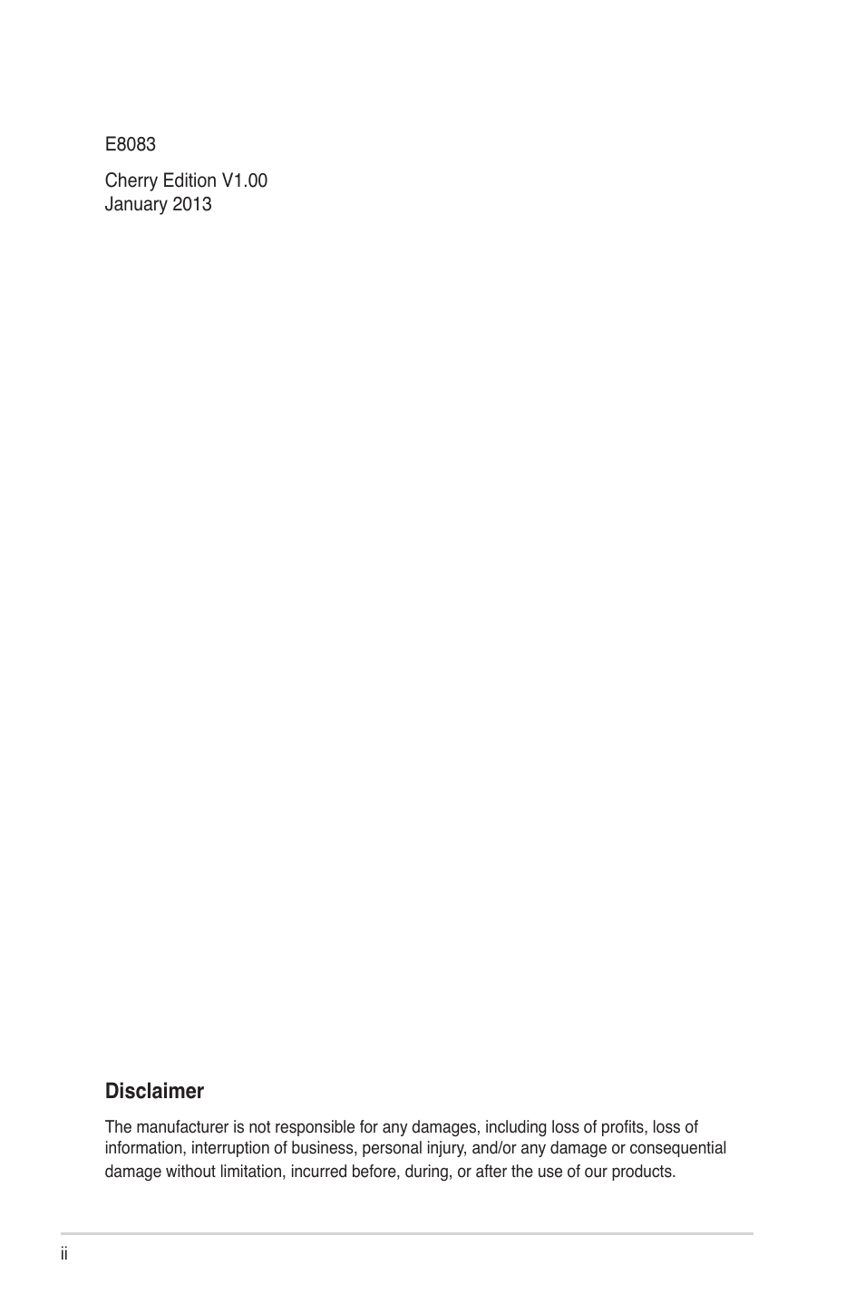 Disclaimer | Asus ASWM Enterprise System Web-based Management User Manual | Page 2 / 94
