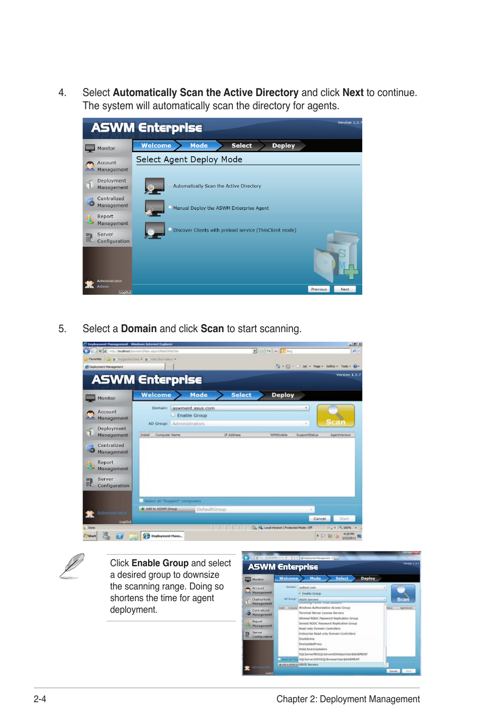 Asus ASWM Enterprise System Web-based Management User Manual | Page 22 / 94