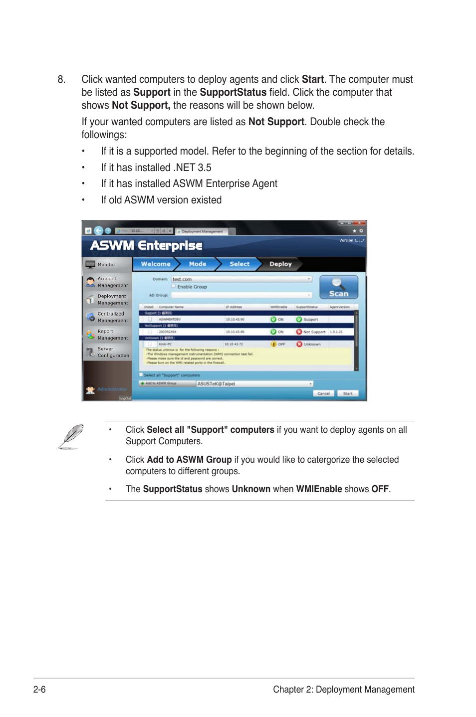 Asus ASWM Enterprise System Web-based Management User Manual | Page 24 / 94