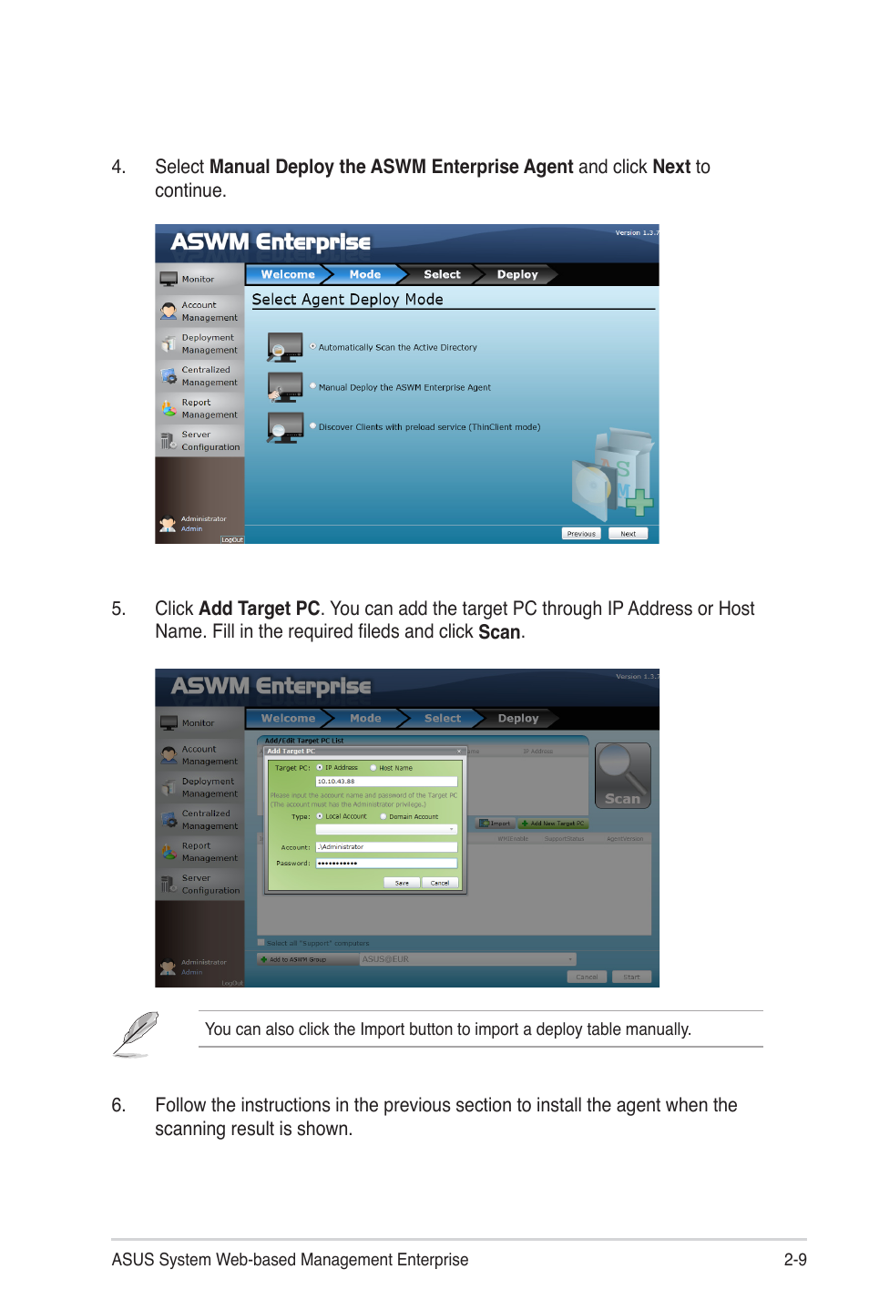 Asus ASWM Enterprise System Web-based Management User Manual | Page 27 / 94