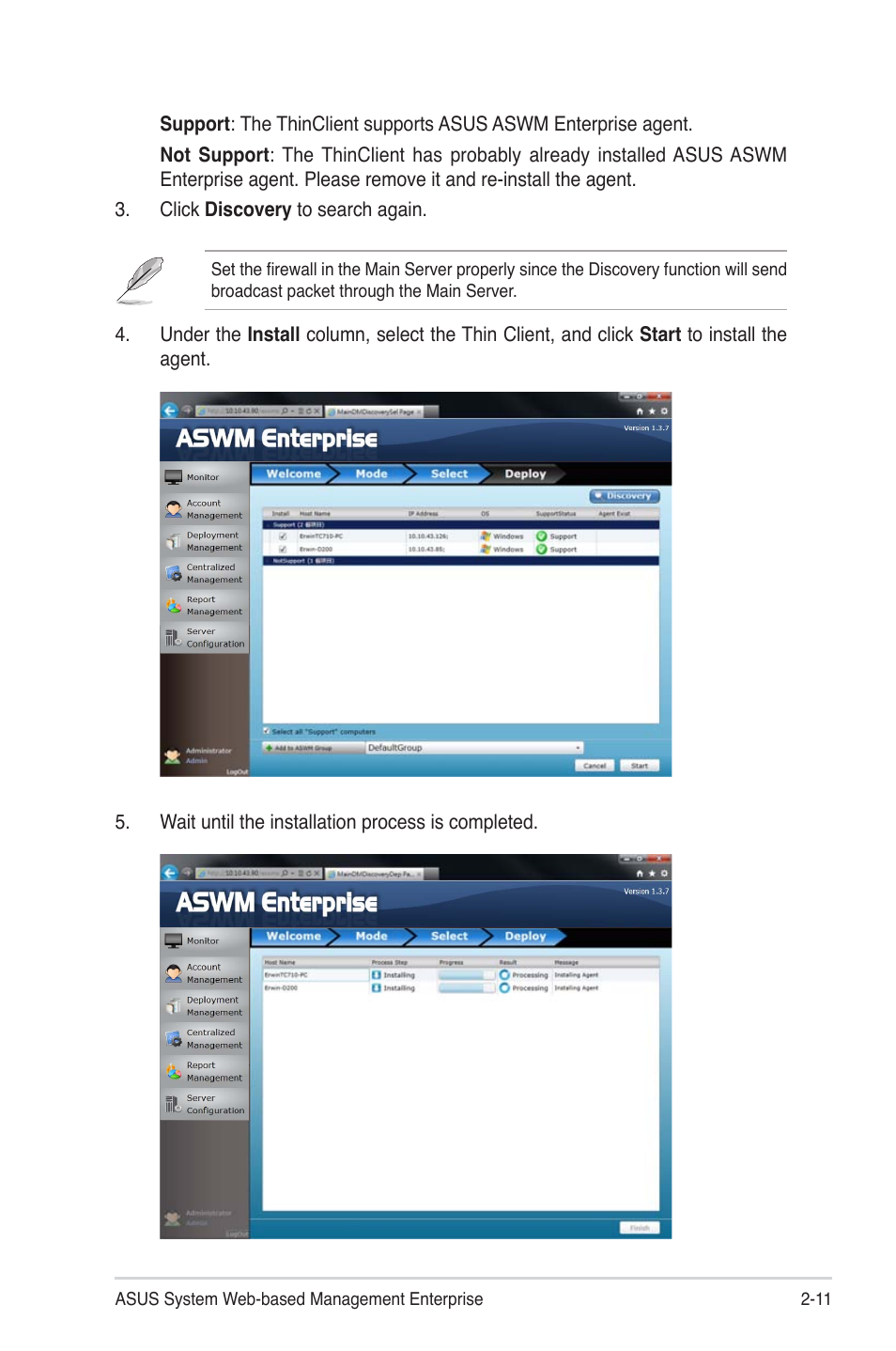 Asus ASWM Enterprise System Web-based Management User Manual | Page 29 / 94