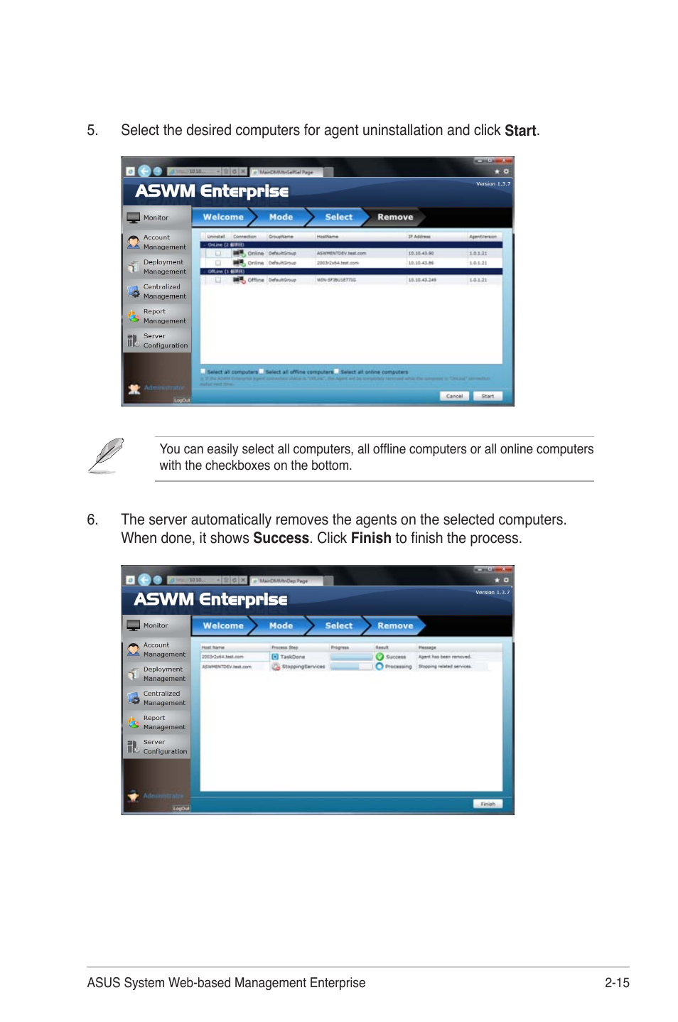 Asus ASWM Enterprise System Web-based Management User Manual | Page 33 / 94