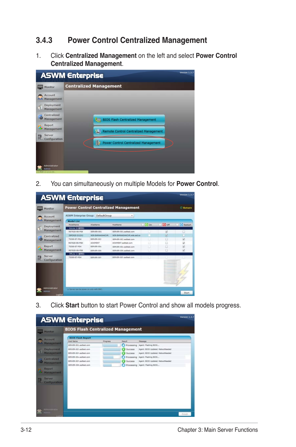 3 power control centralized management, 3 power control centralized management -12 | Asus ASWM Enterprise System Web-based Management User Manual | Page 48 / 94