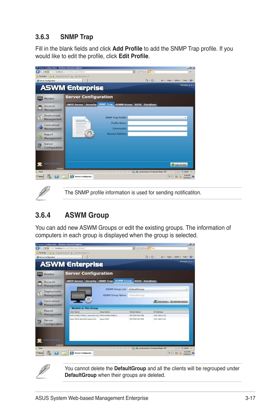 4 aswm group, 4 aswm group -17 | Asus ASWM Enterprise System Web-based Management User Manual | Page 53 / 94