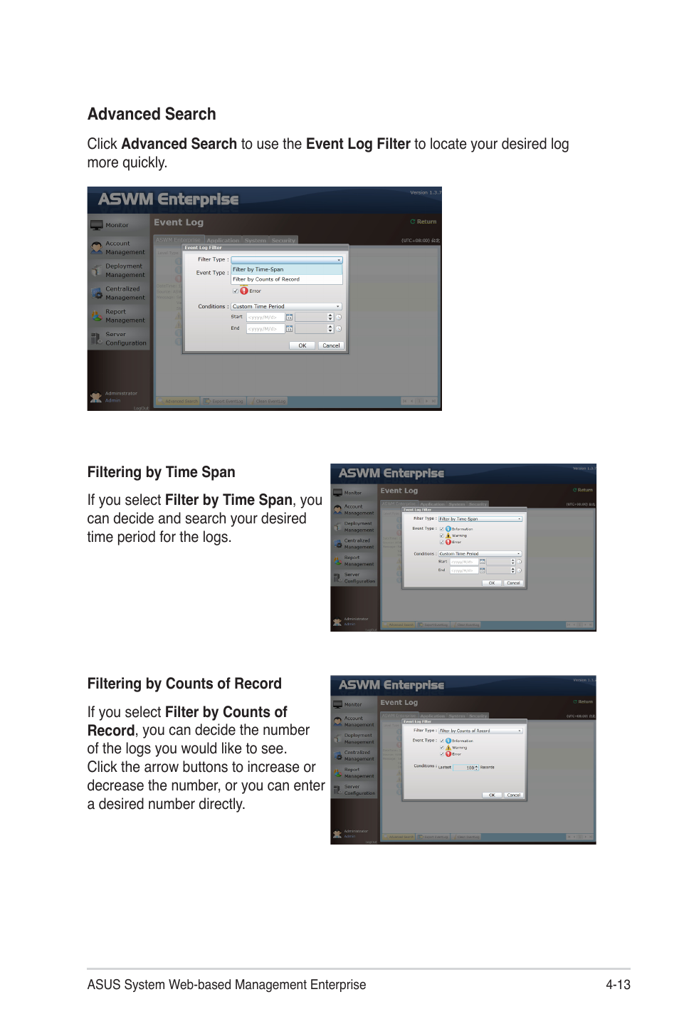 Asus ASWM Enterprise System Web-based Management User Manual | Page 67 / 94