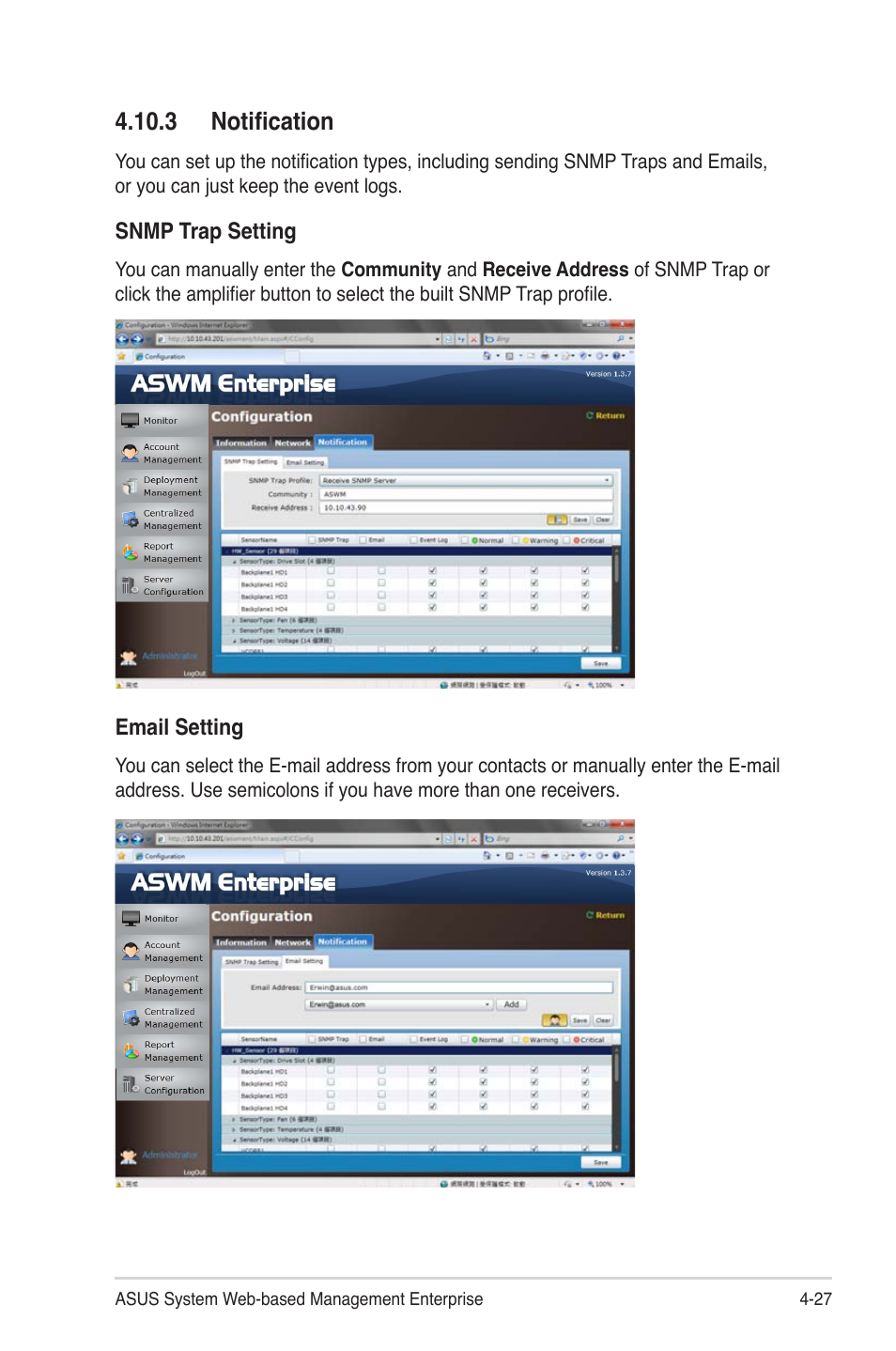 3 notification, 3 notification -27 | Asus ASWM Enterprise System Web-based Management User Manual | Page 81 / 94