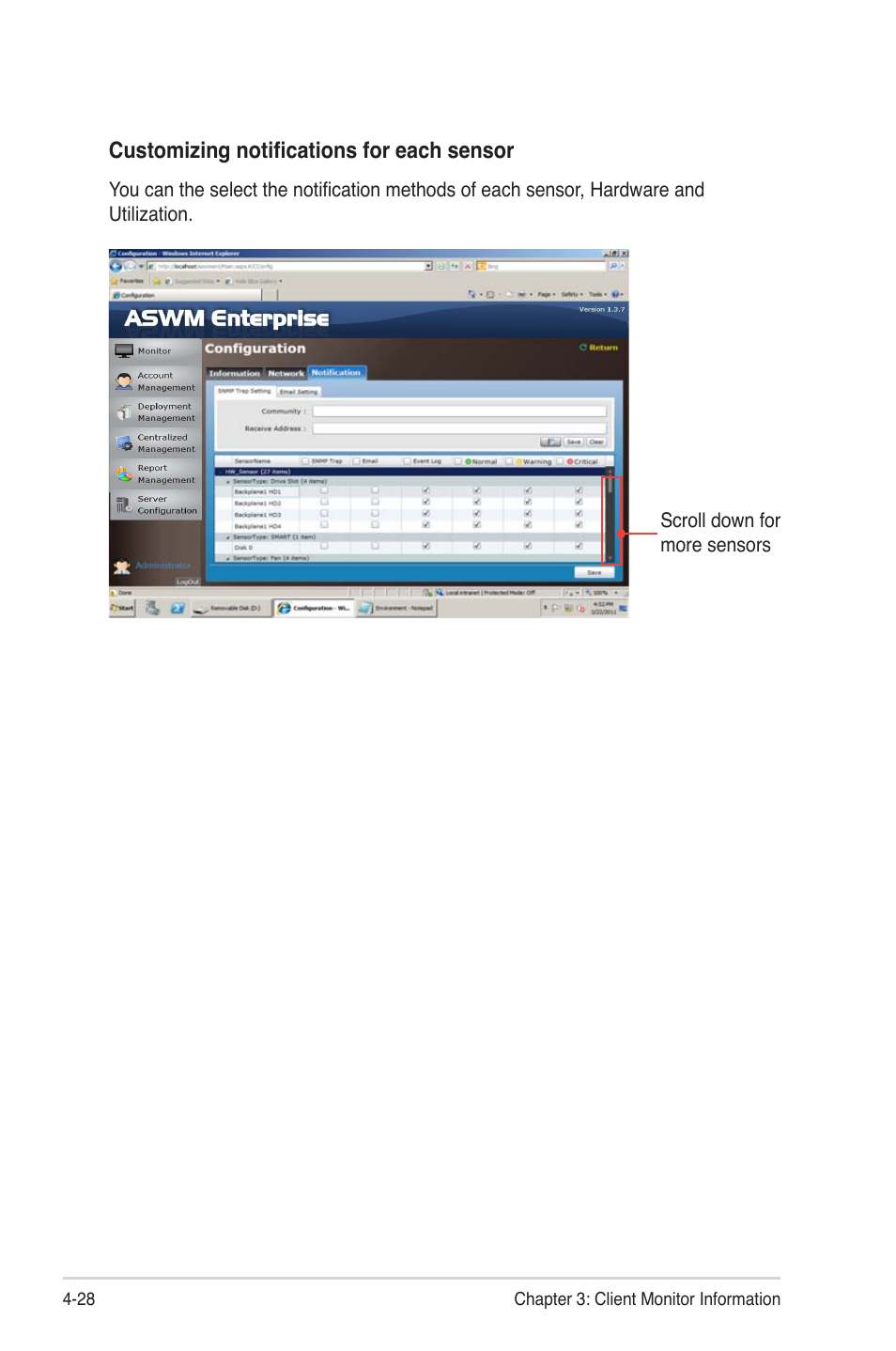 Asus ASWM Enterprise System Web-based Management User Manual | Page 82 / 94