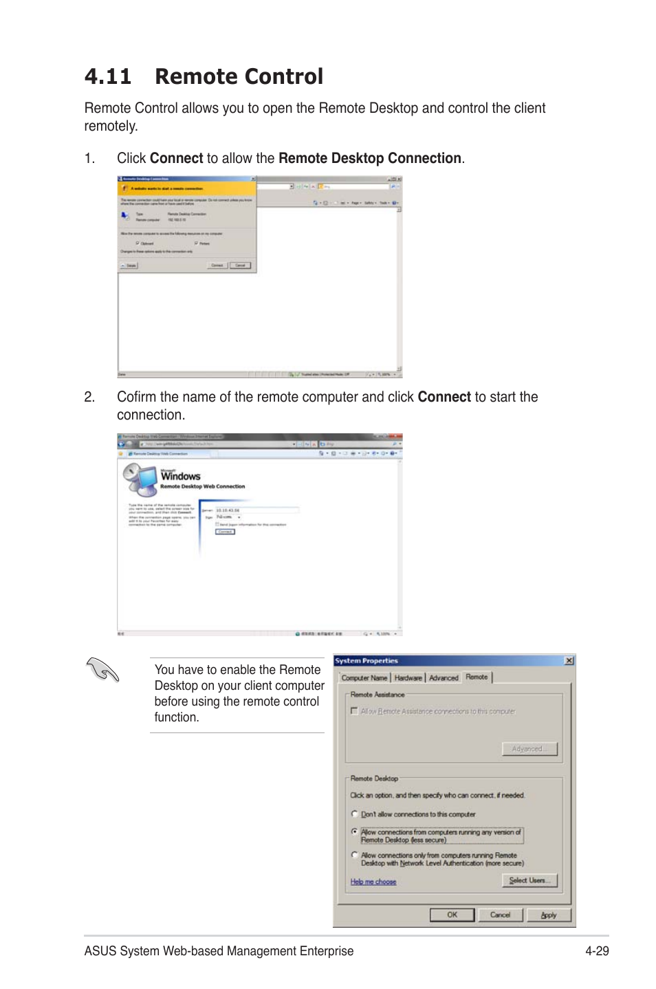 11 remote control, 11 remote control -29 | Asus ASWM Enterprise System Web-based Management User Manual | Page 83 / 94