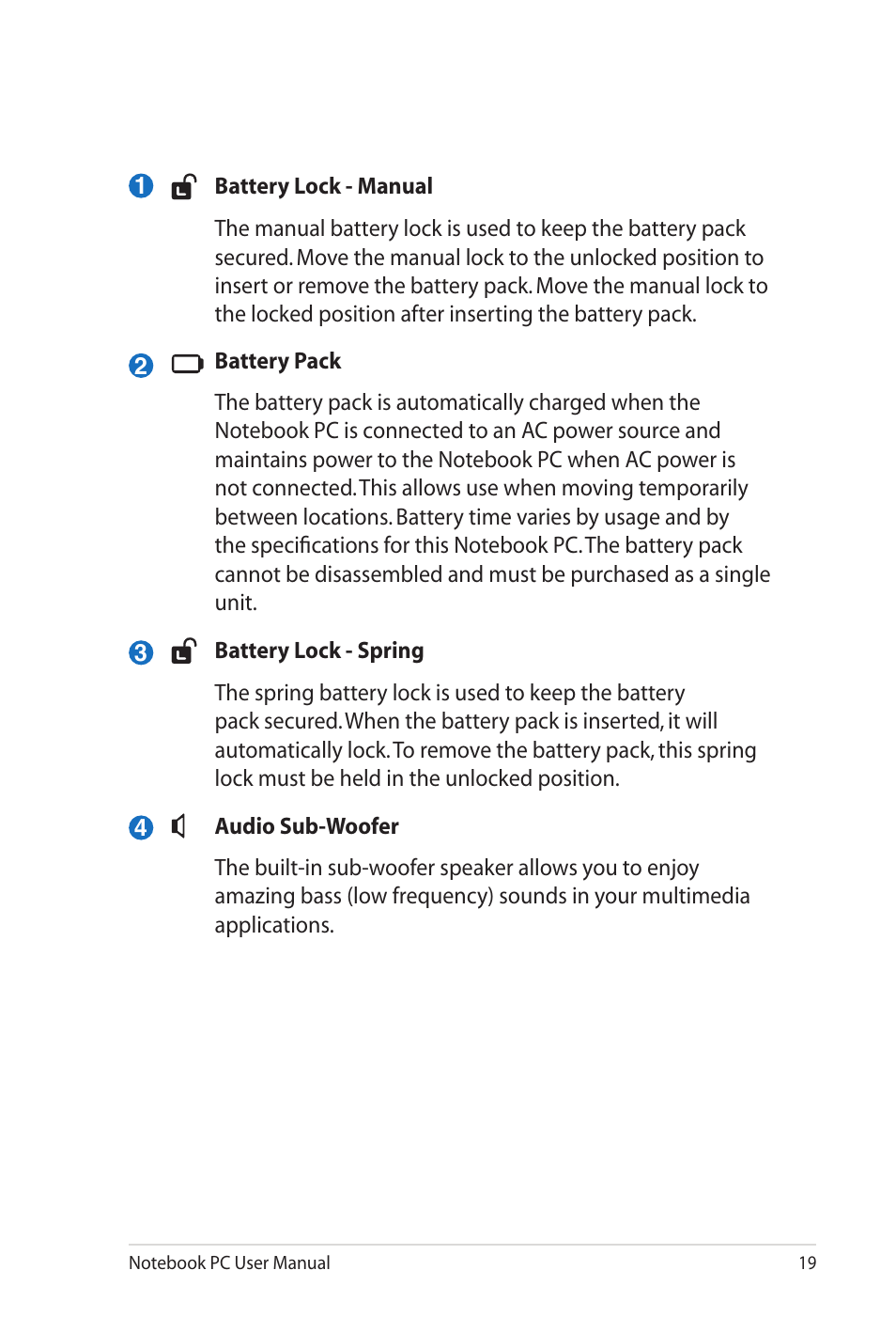 Asus G73Jw User Manual | Page 19 / 118