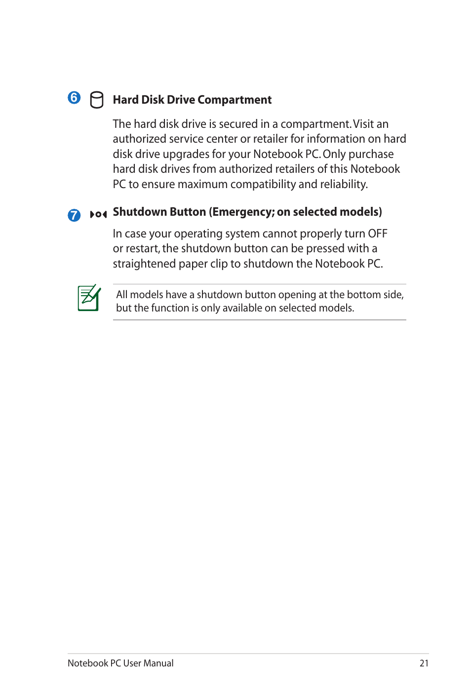 Asus G73Jw User Manual | Page 21 / 118