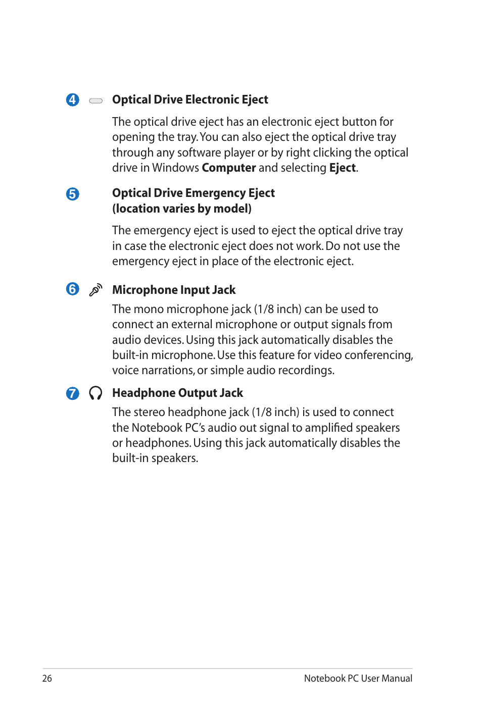 Asus G73Jw User Manual | Page 26 / 118