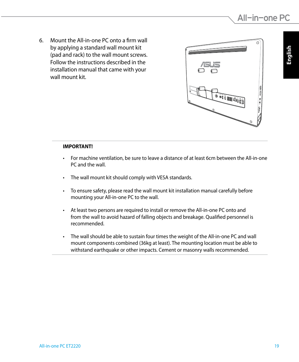 Asus ET2220IUTI User Manual | Page 19 / 56