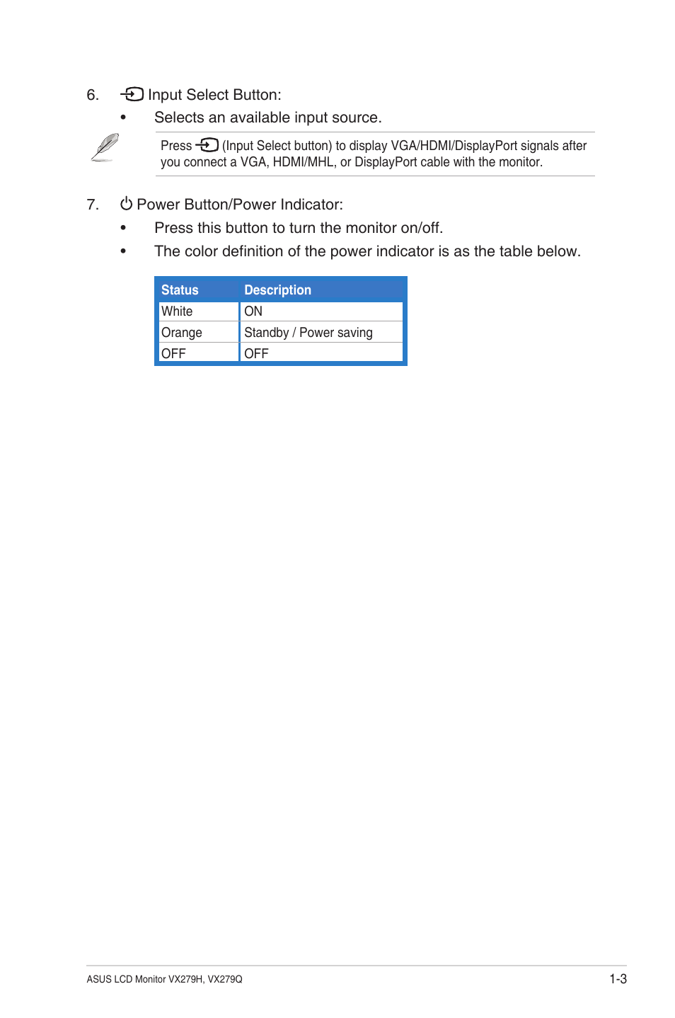 Asus VX279Q-W User Manual | Page 10 / 26