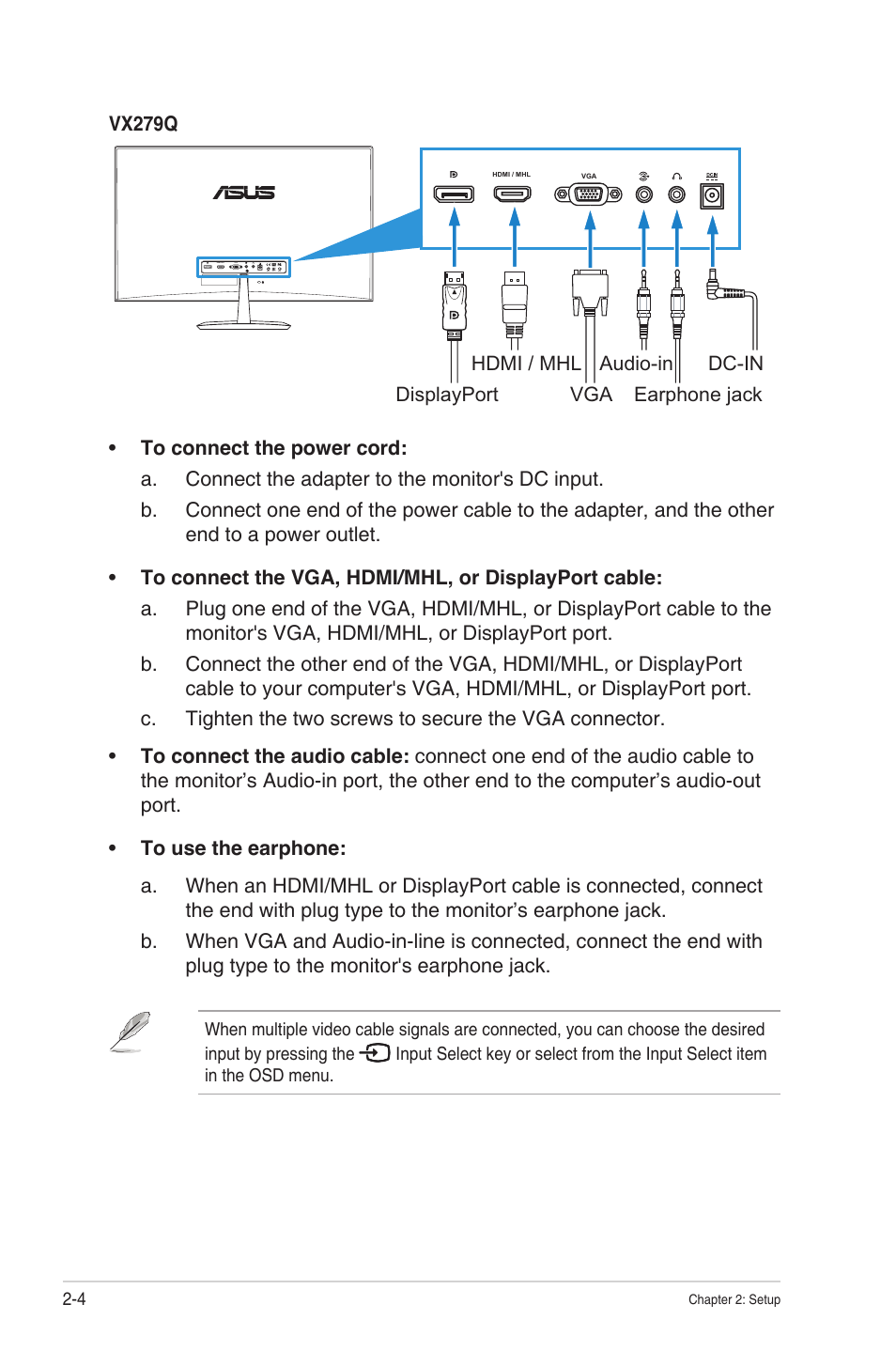 Asus VX279Q-W User Manual | Page 17 / 26