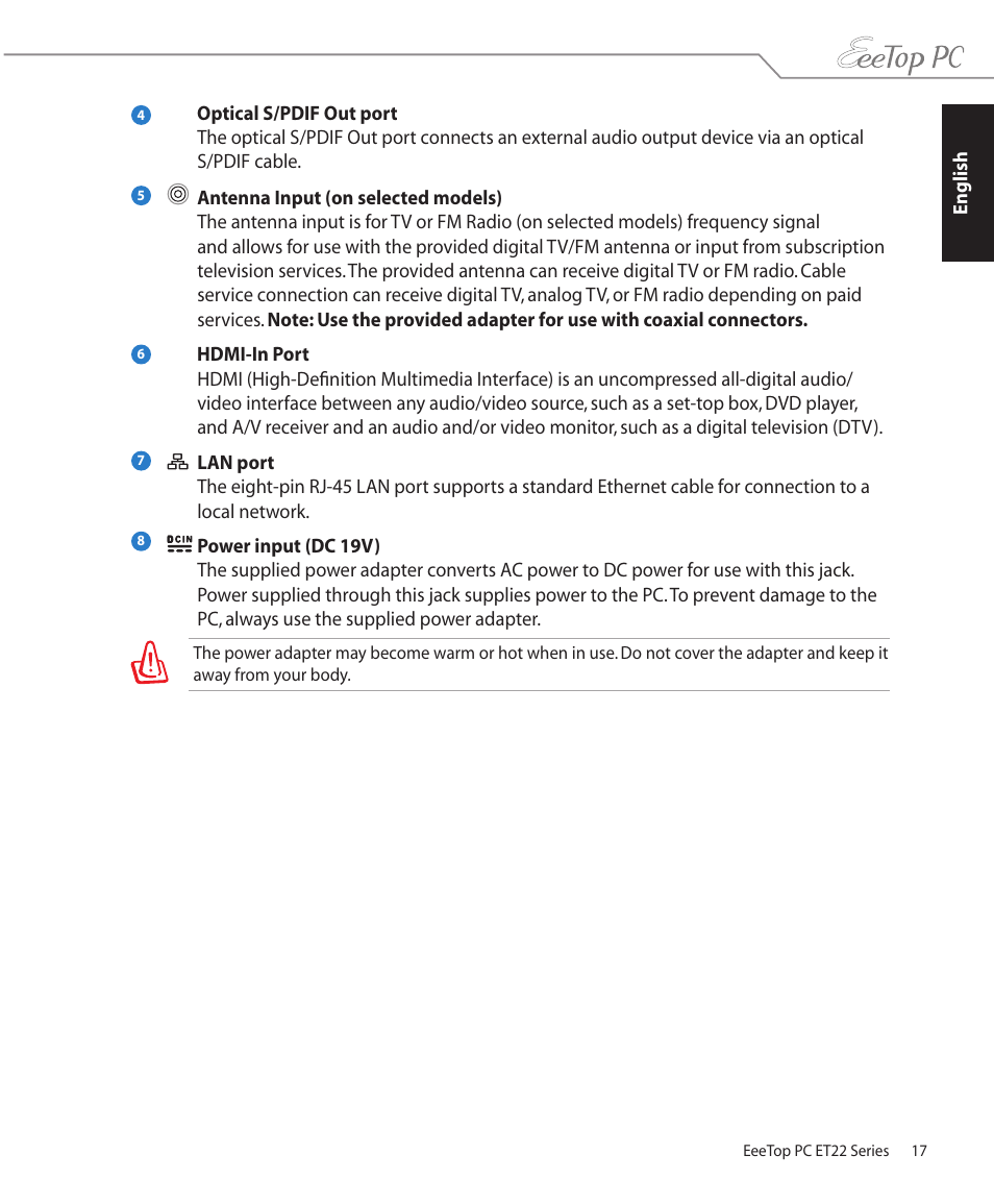 Asus ET2203T User Manual | Page 17 / 54