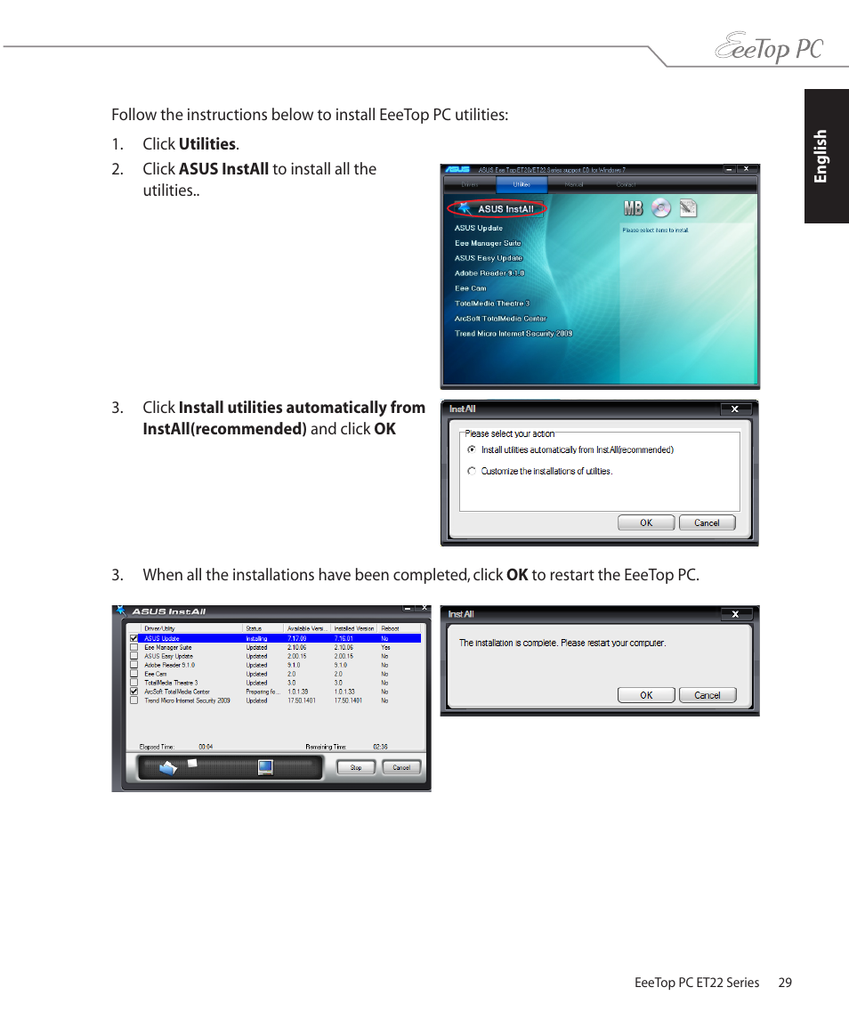 Asus ET2203T User Manual | Page 29 / 54