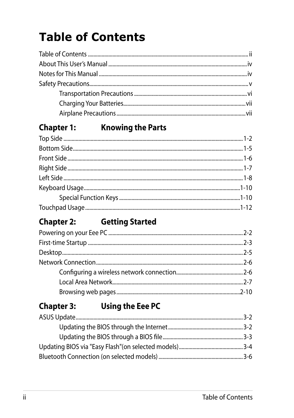 Asus Eee PC R051CX User Manual | Page 2 / 66