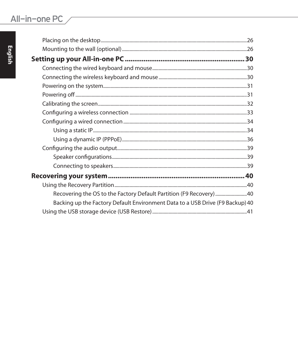 Asus ET2011AUTB User Manual | Page 4 / 42