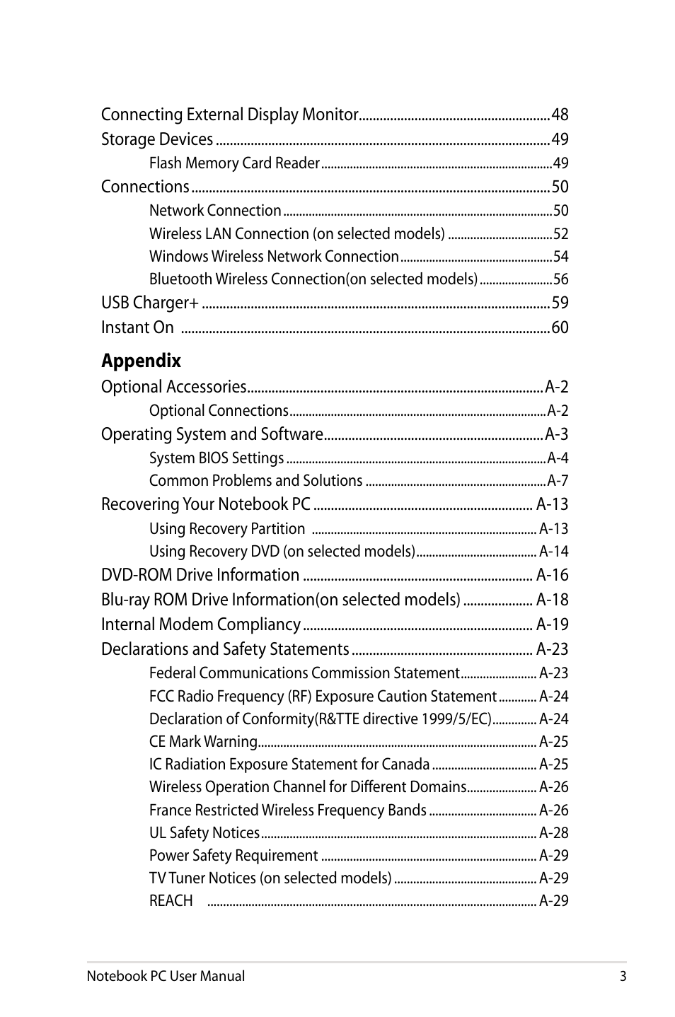 Asus UX31E User Manual | Page 3 / 100
