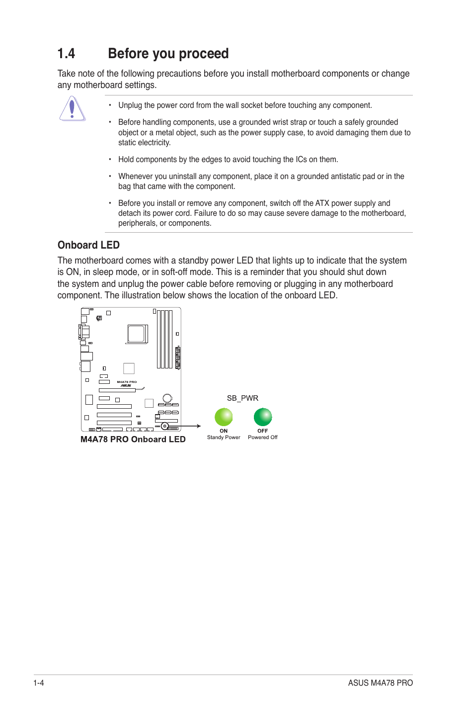 4 before you proceed, Before you proceed -4 | Asus M4A78 Pro User Manual | Page 16 / 72
