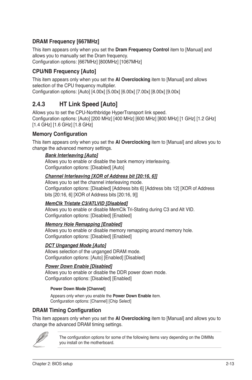 3 ht link speed [auto, Ht link speed -13 | Asus M4A78 Pro User Manual | Page 57 / 72