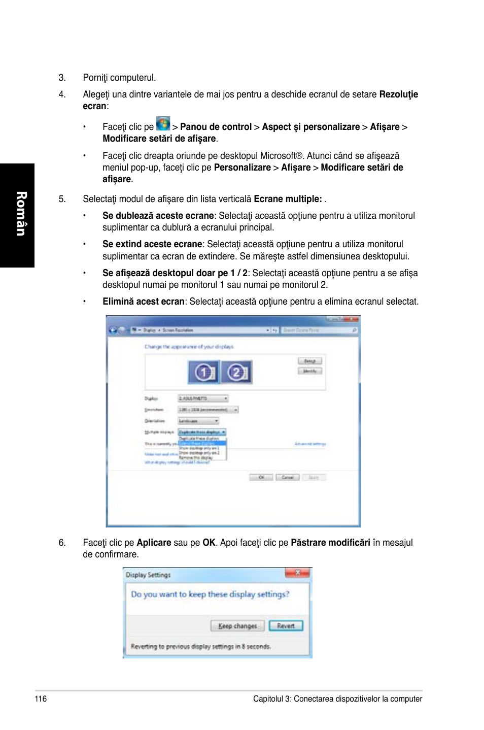 Română | Asus CG8565 User Manual | Page 116 / 246