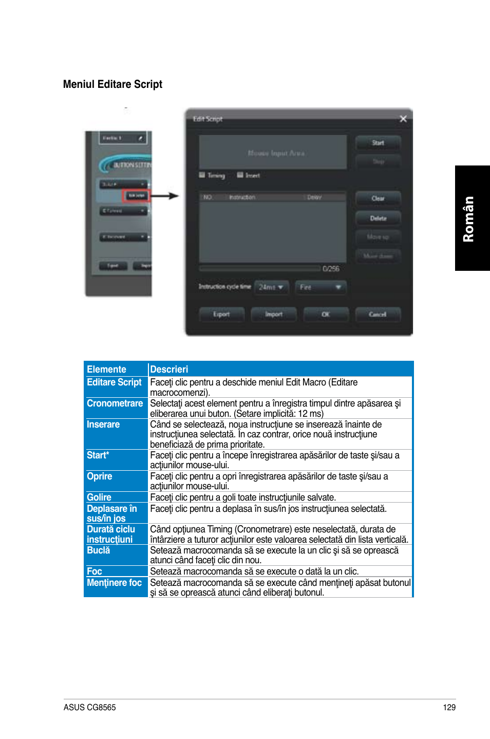 Română | Asus CG8565 User Manual | Page 129 / 246