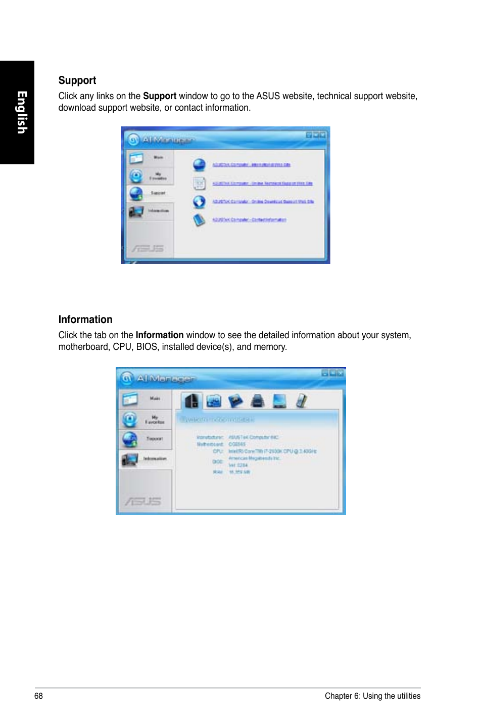 English | Asus CG8565 User Manual | Page 68 / 246