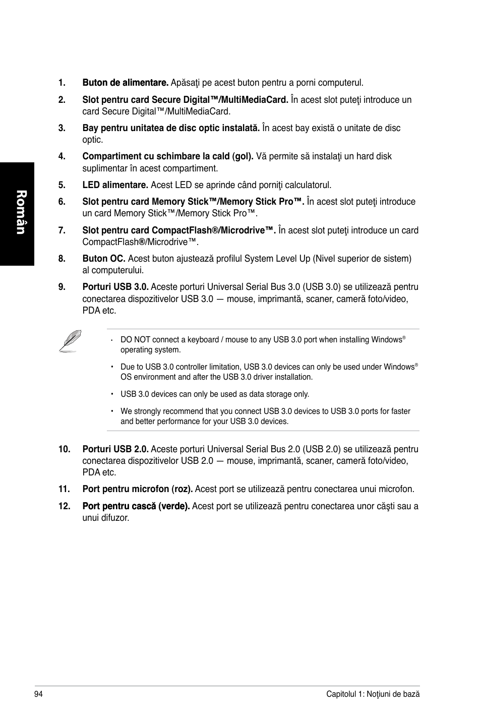 Română | Asus CG8565 User Manual | Page 94 / 246