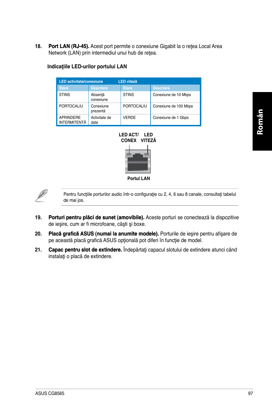 Română | Asus CG8565 User Manual | Page 97 / 246