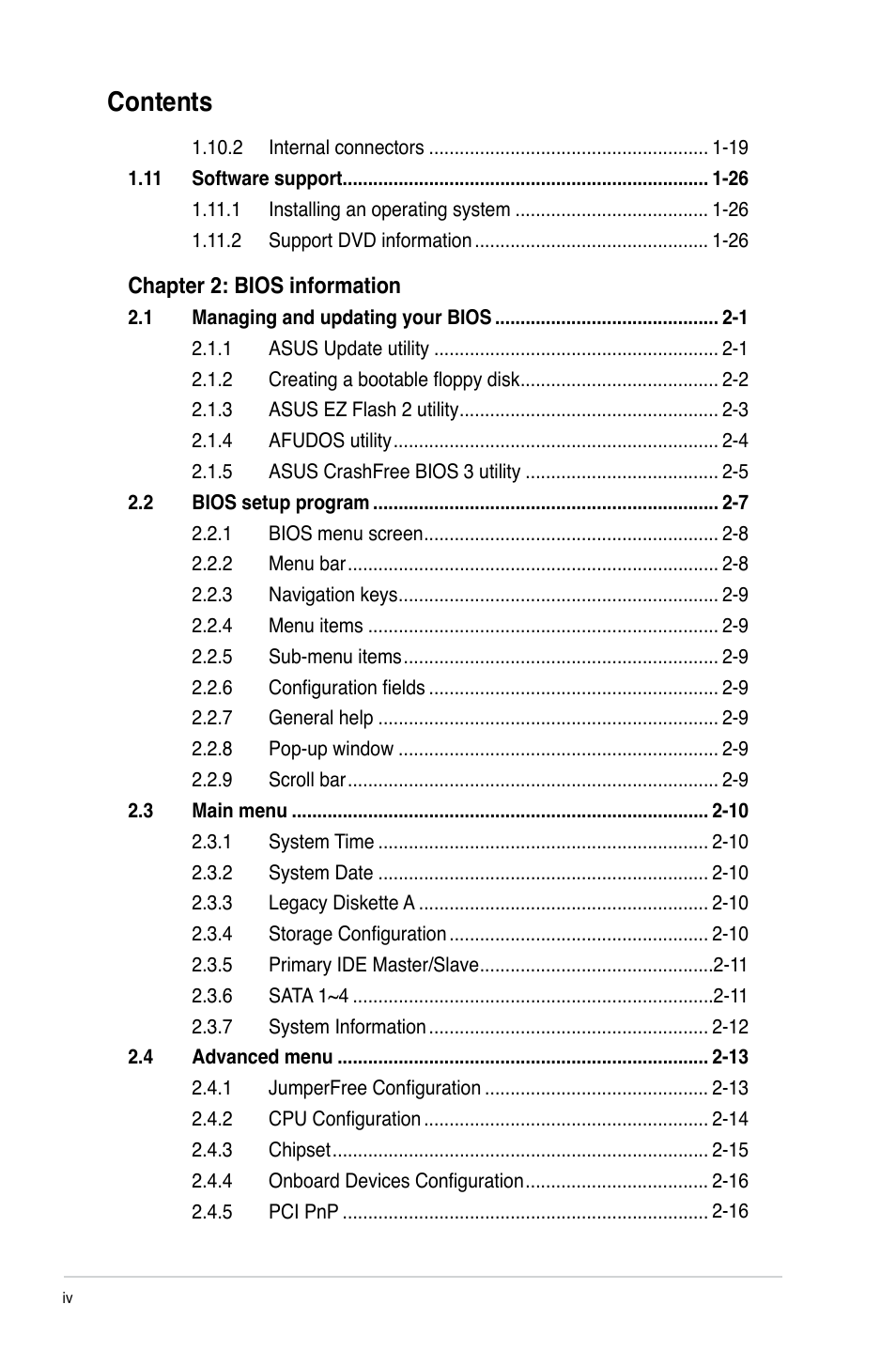 Asus M2N68 SE User Manual | Page 4 / 60