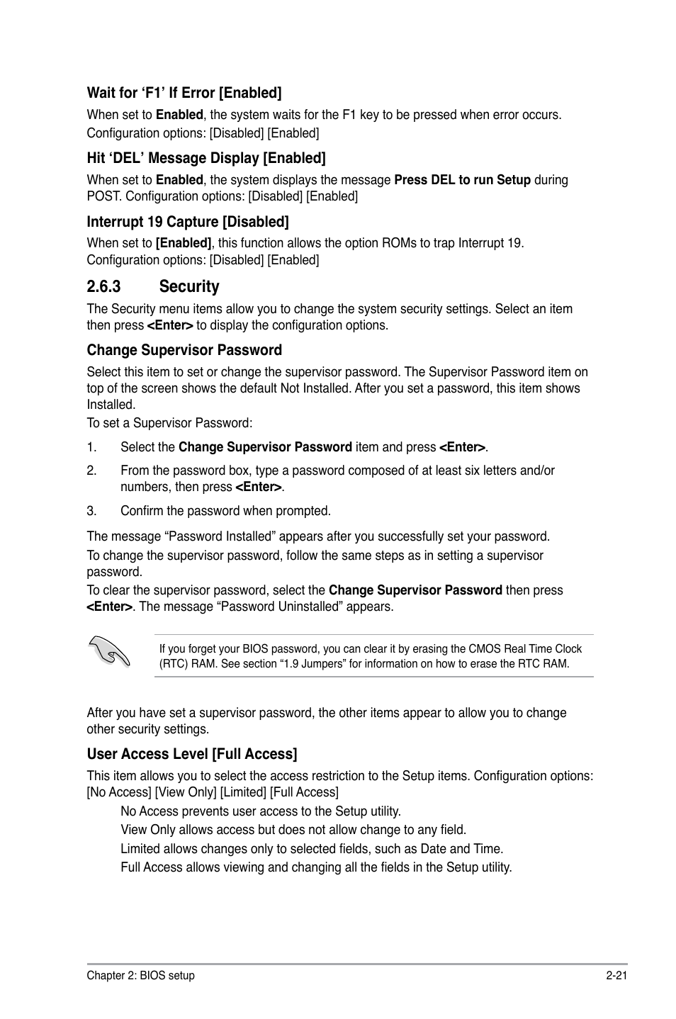 3 security, Security -21 | Asus M2N68 SE User Manual | Page 57 / 60