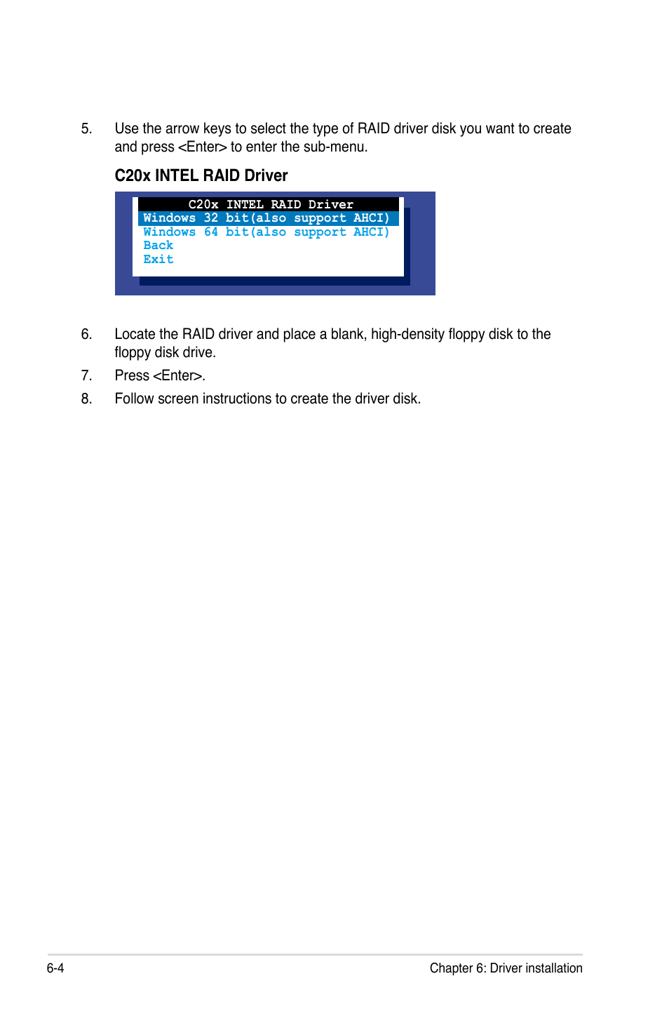 C20x intel raid driver | Asus P8B-X User Manual | Page 106 / 128