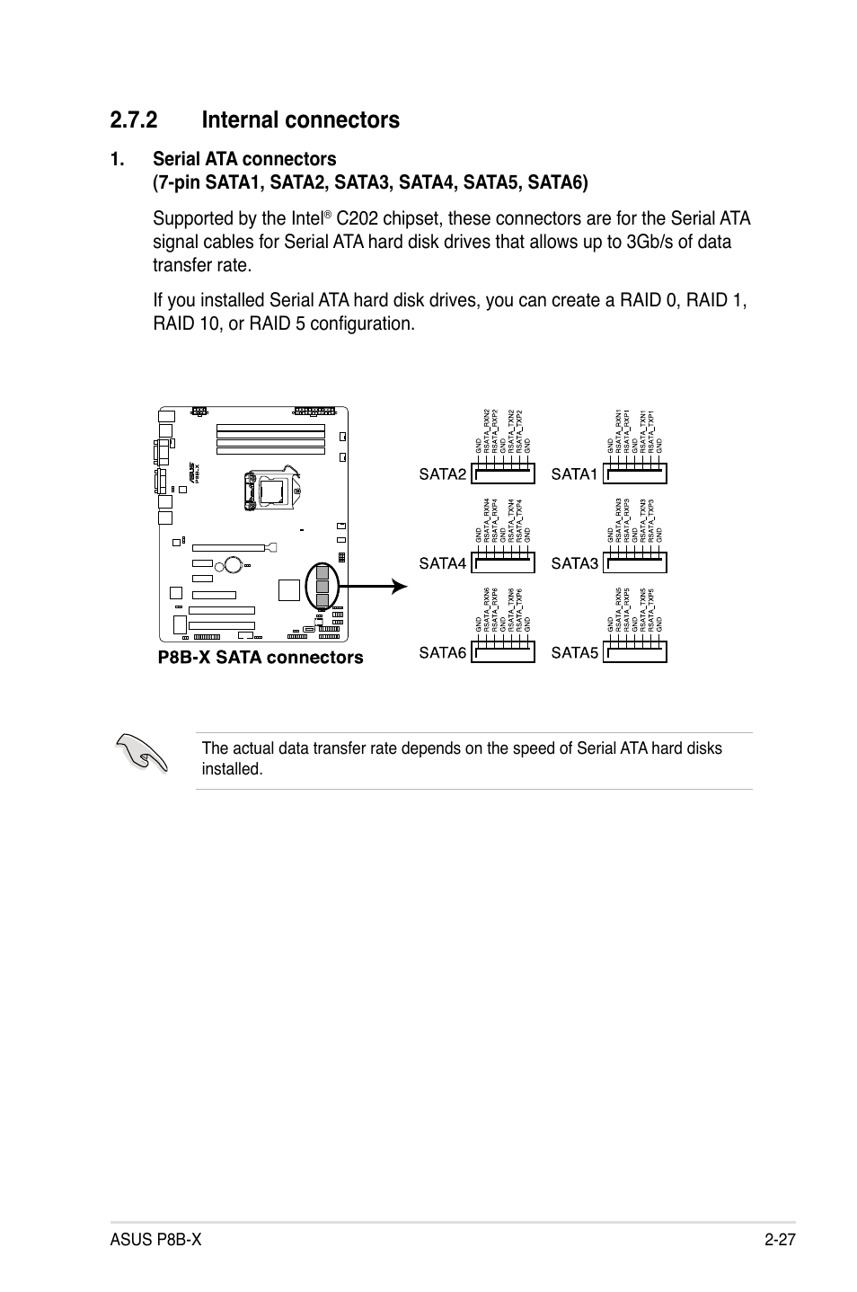 2 internal connectors | Asus P8B-X User Manual | Page 45 / 128