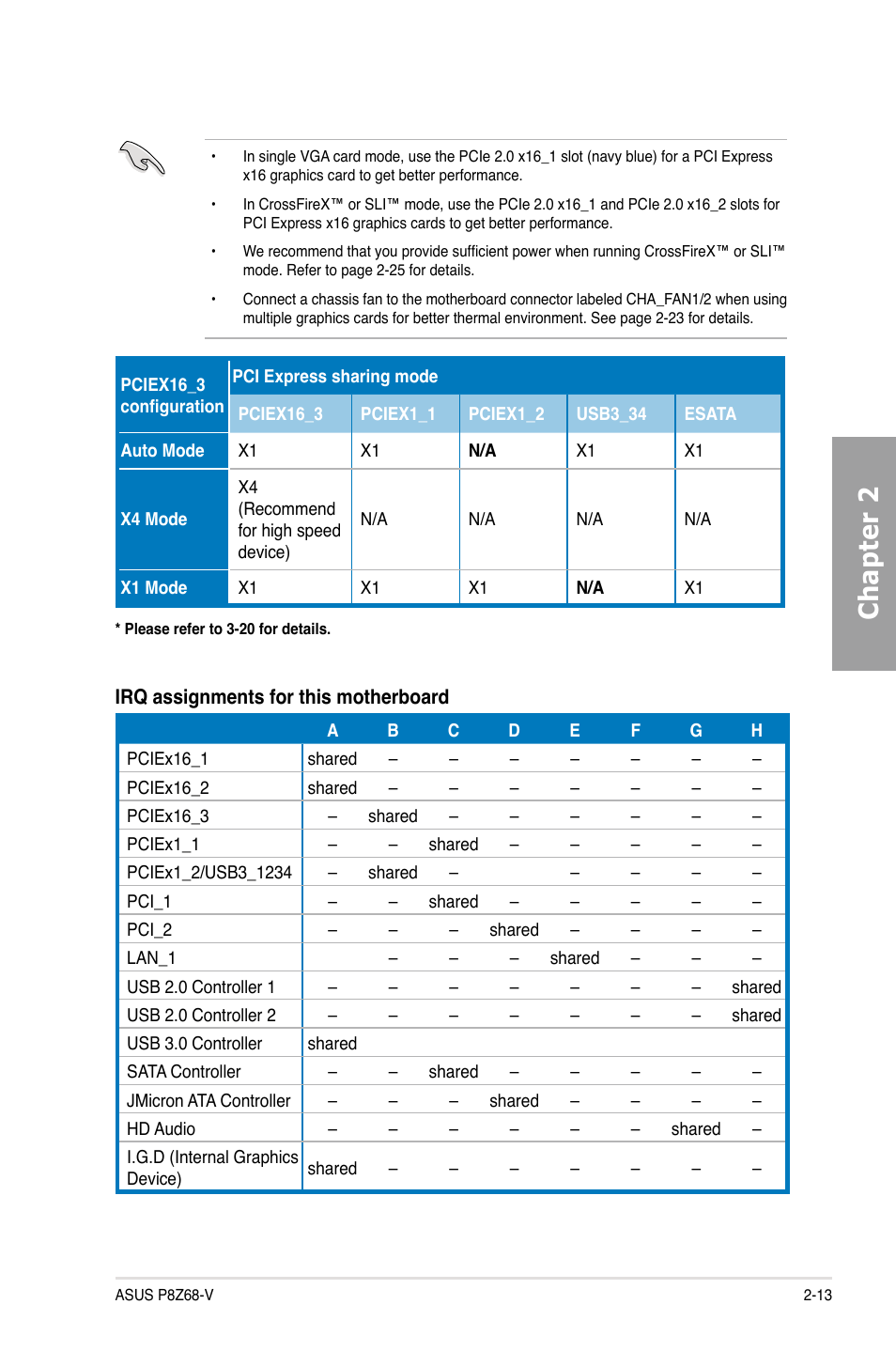 Chapter 2 | Asus P8Z68-V User Manual | Page 31 / 146