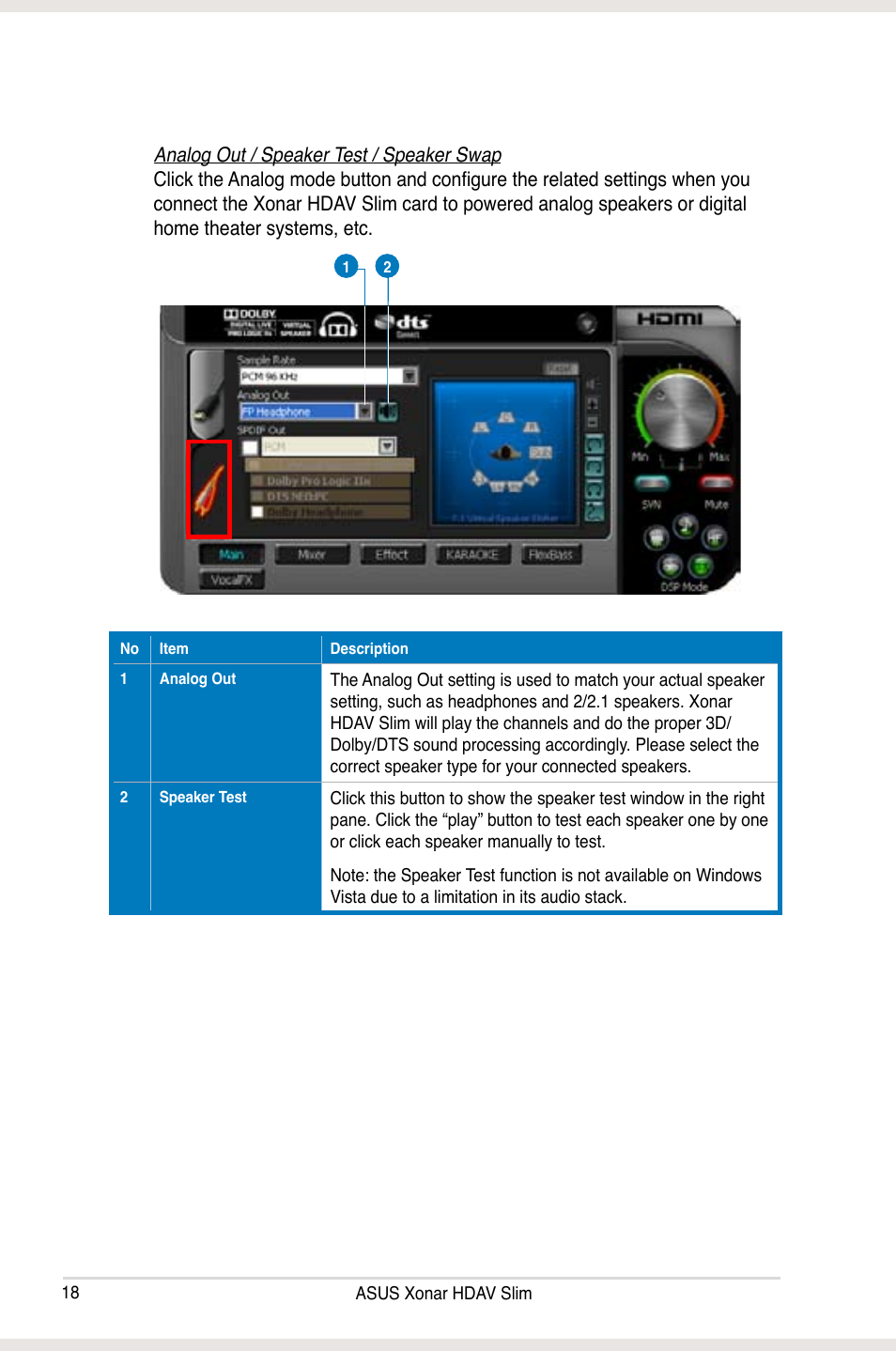 Asus Xonar HDAV1.3 Slim User Manual | Page 18 / 52