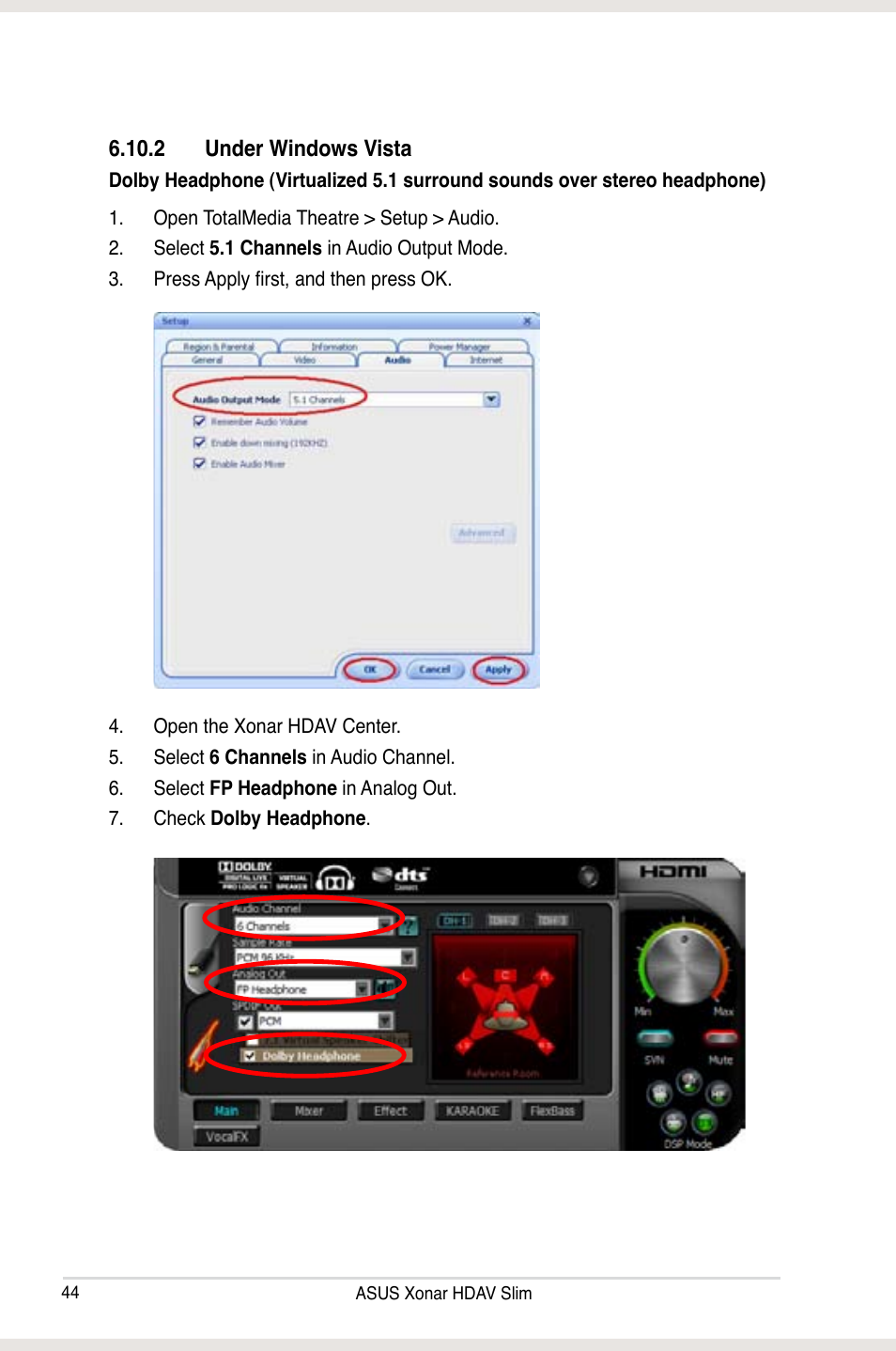 Asus Xonar HDAV1.3 Slim User Manual | Page 44 / 52