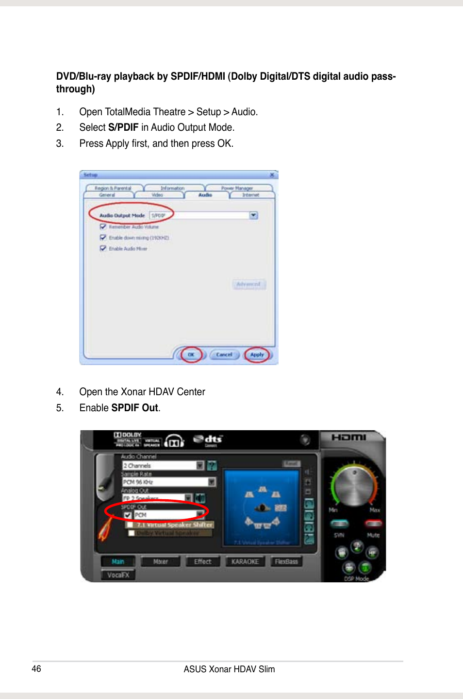 Asus Xonar HDAV1.3 Slim User Manual | Page 46 / 52