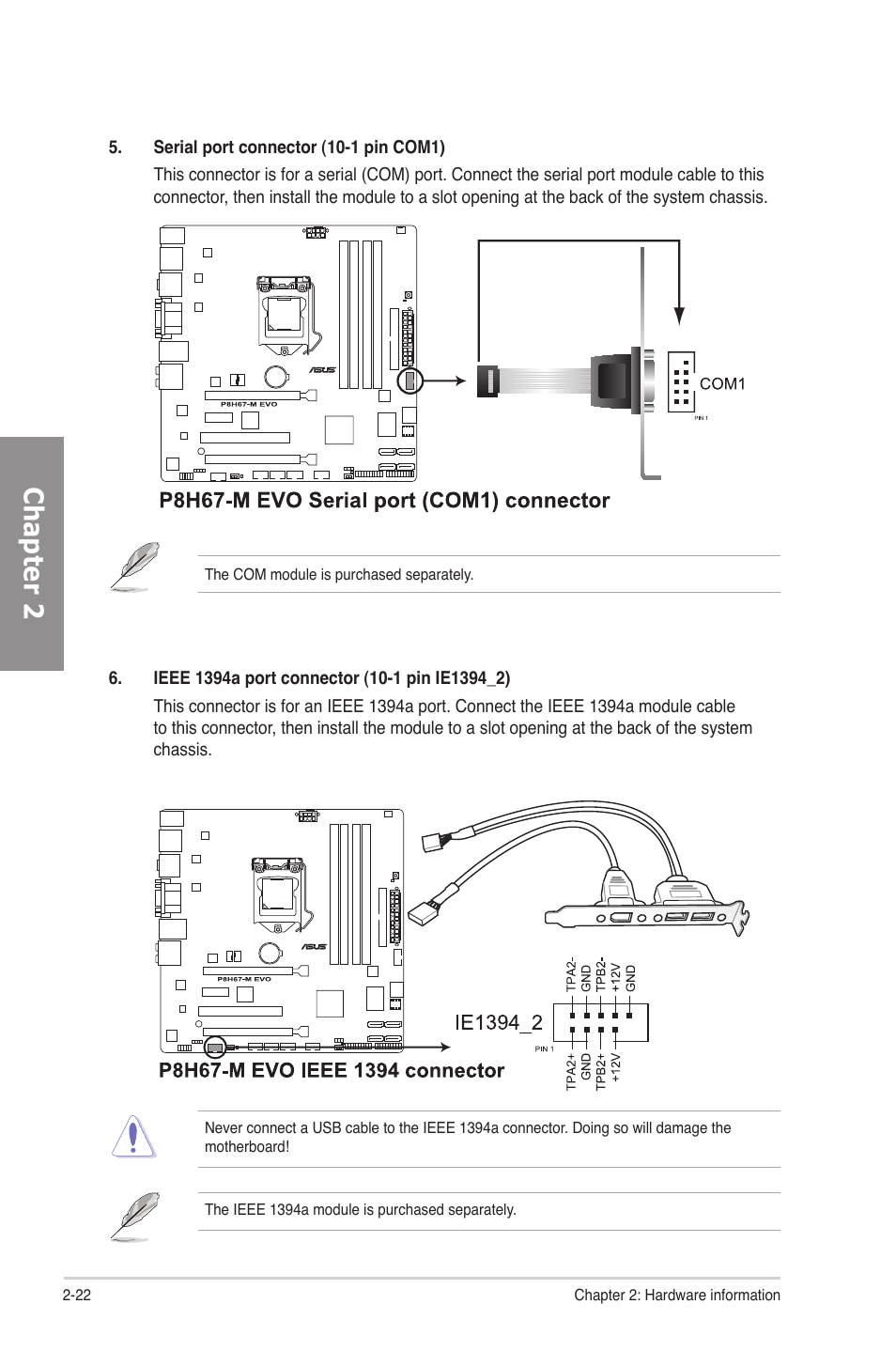 Chapter 2 | Asus P8H67-M EVO User Manual | Page 38 / 128