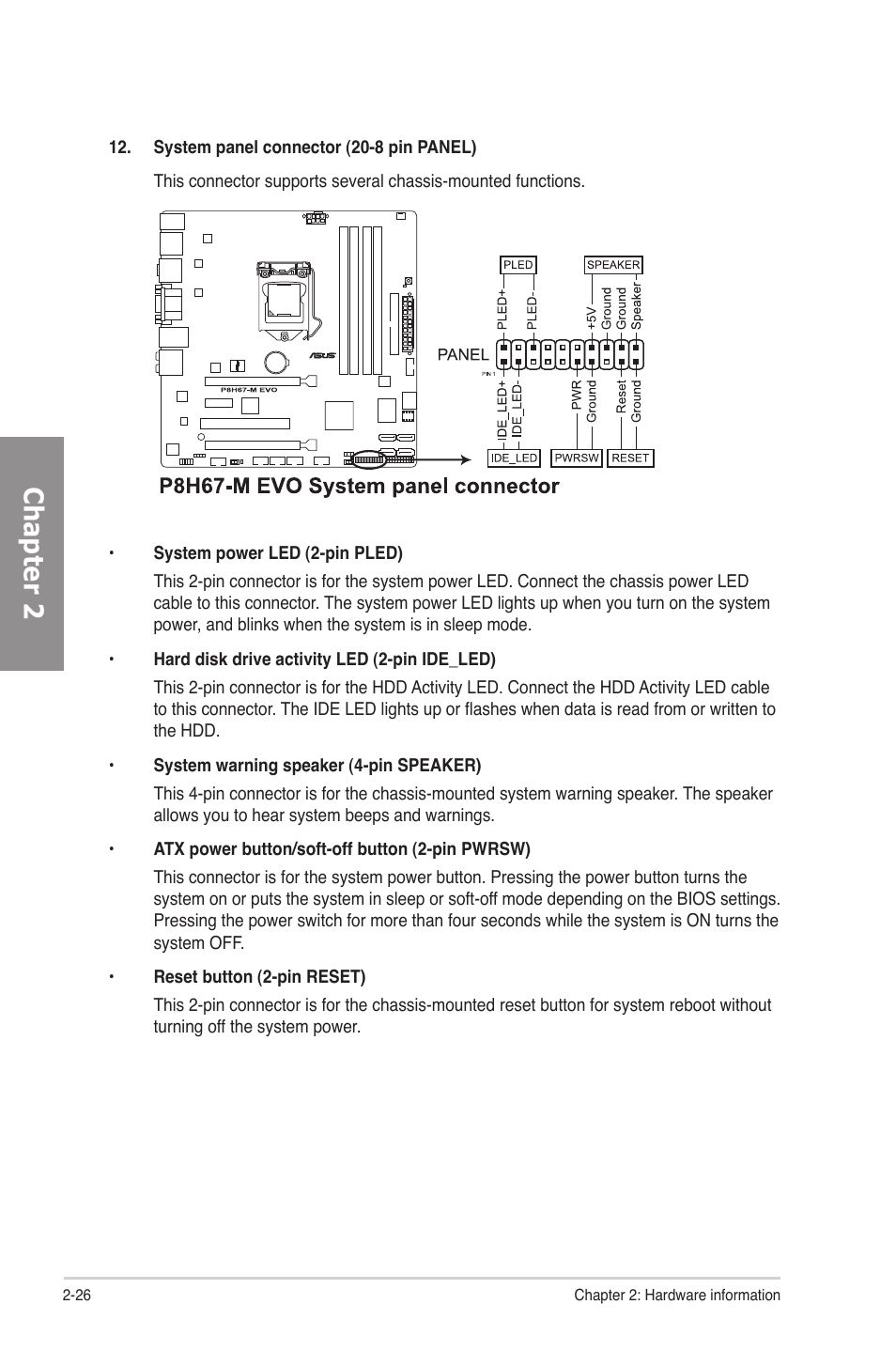 Chapter 2 | Asus P8H67-M EVO User Manual | Page 42 / 128