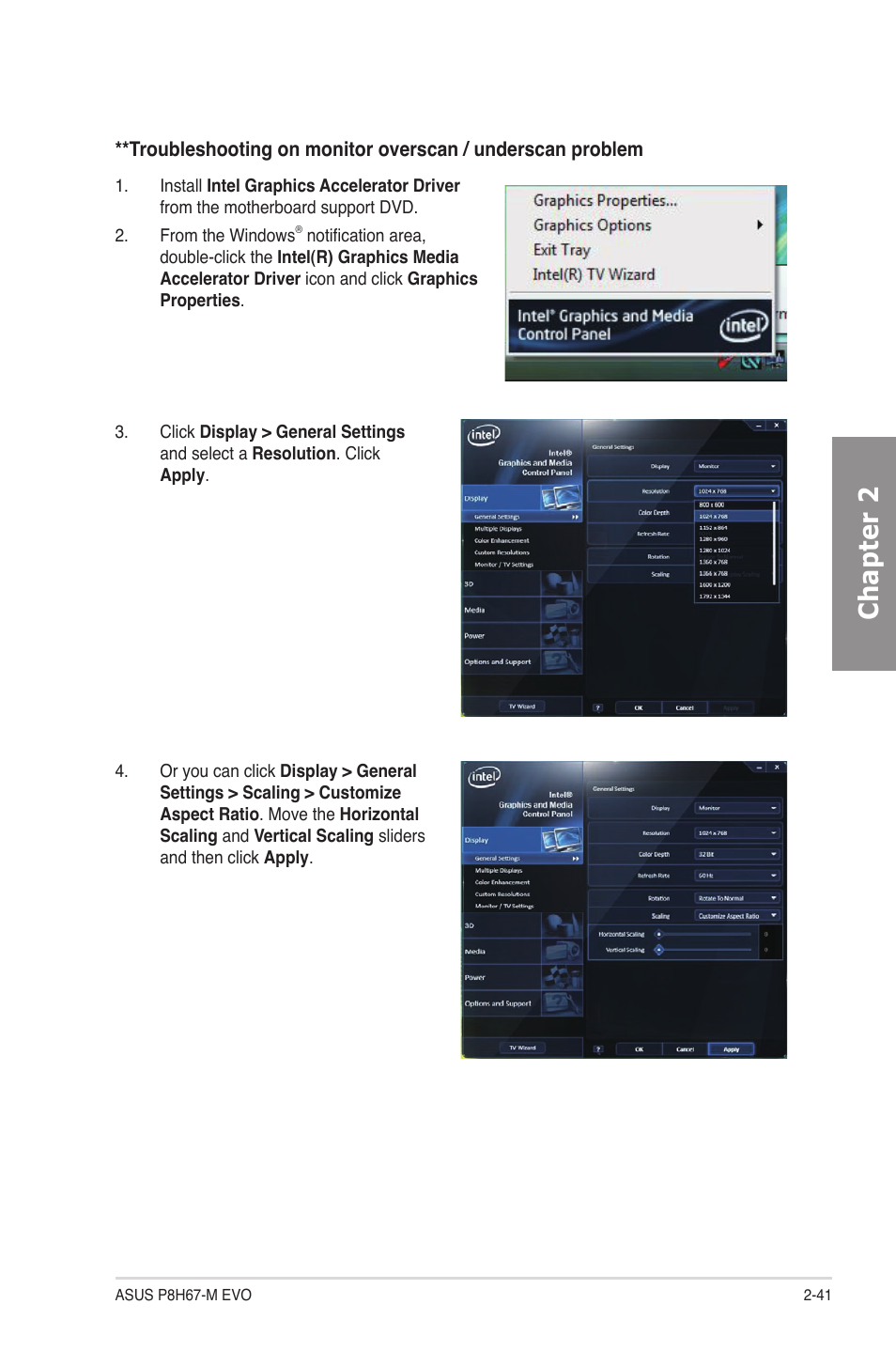 Chapter 2 | Asus P8H67-M EVO User Manual | Page 57 / 128