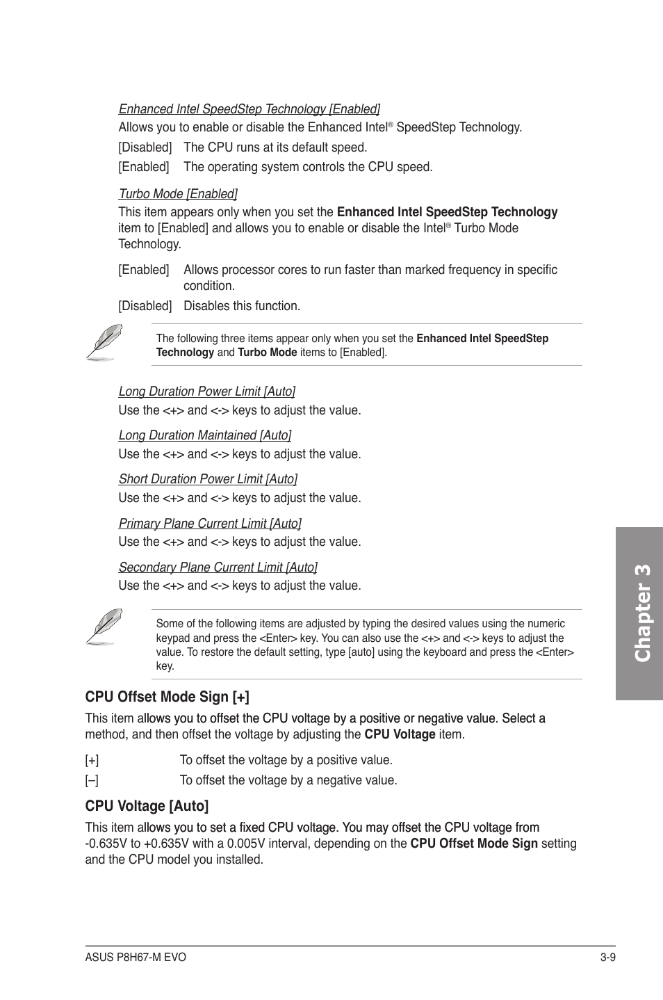 Chapter 3 | Asus P8H67-M EVO User Manual | Page 71 / 128