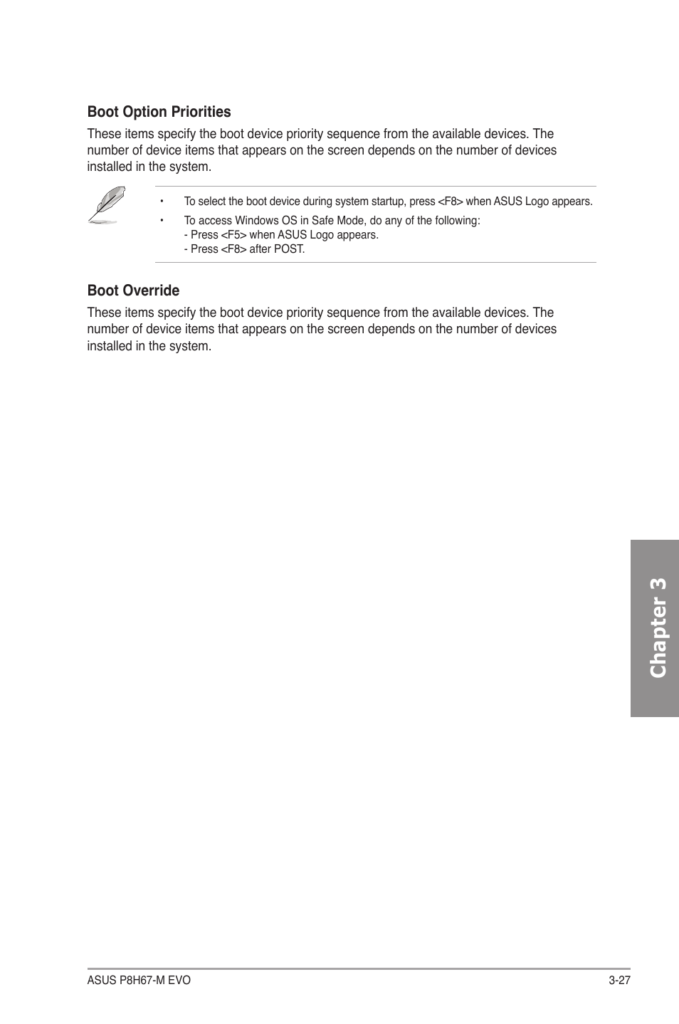 Chapter 3 | Asus P8H67-M EVO User Manual | Page 89 / 128