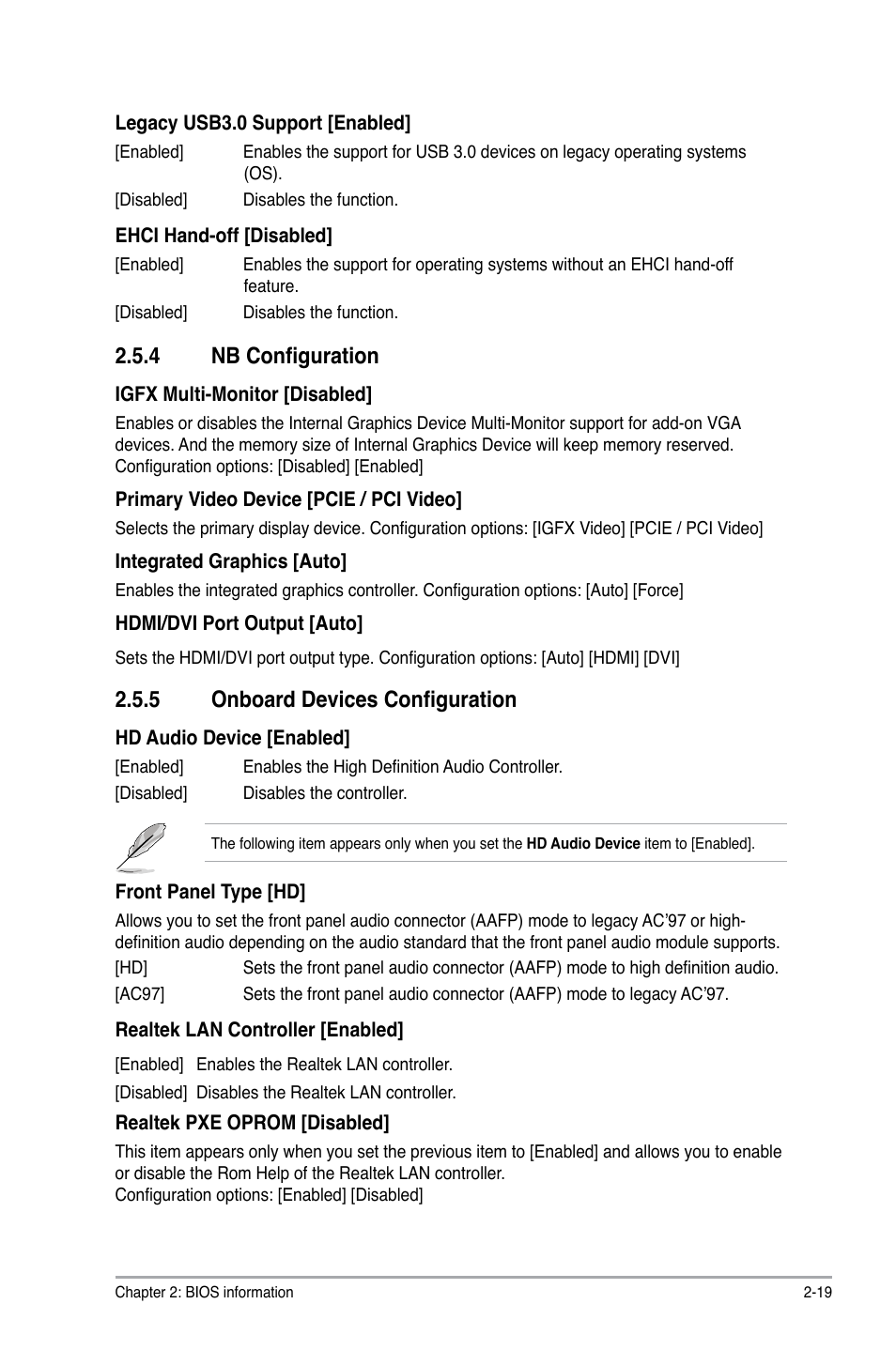 4 nb configuration, 5 onboard devices configuration, Nb configuration -19 | Onboard devices configuration -19 | Asus F1A55-V User Manual | Page 59 / 70