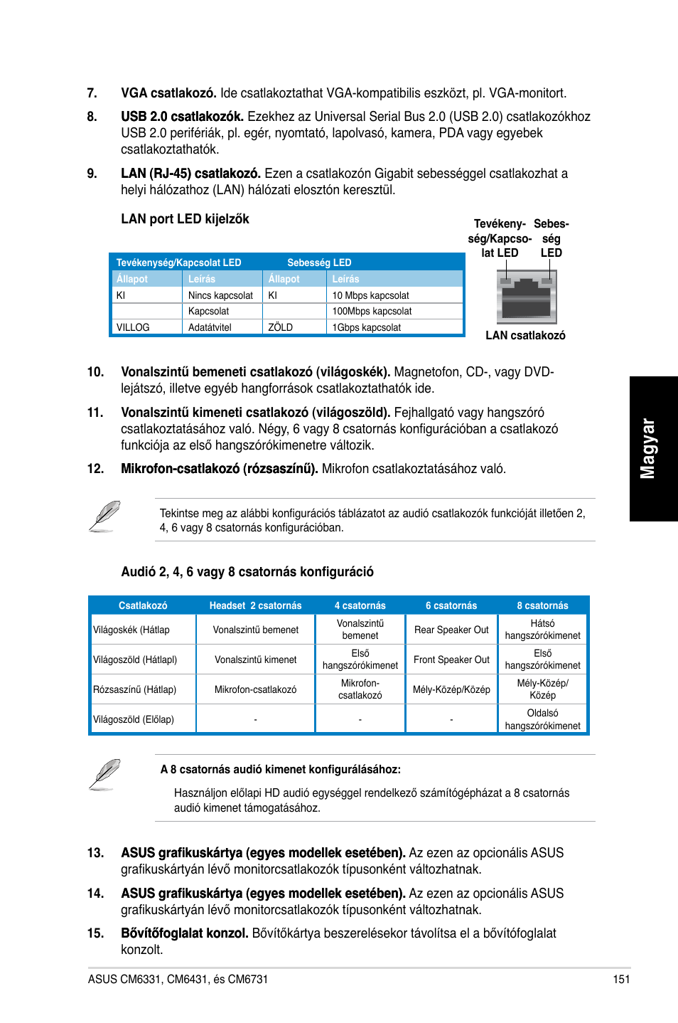 Mag ya r m ag ya r | Asus CM6731 User Manual | Page 153 / 478