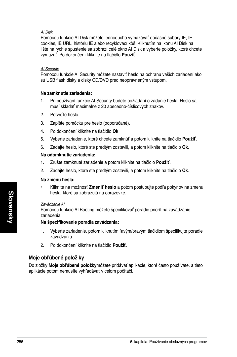 Slovensky | Asus CM6731 User Manual | Page 258 / 478