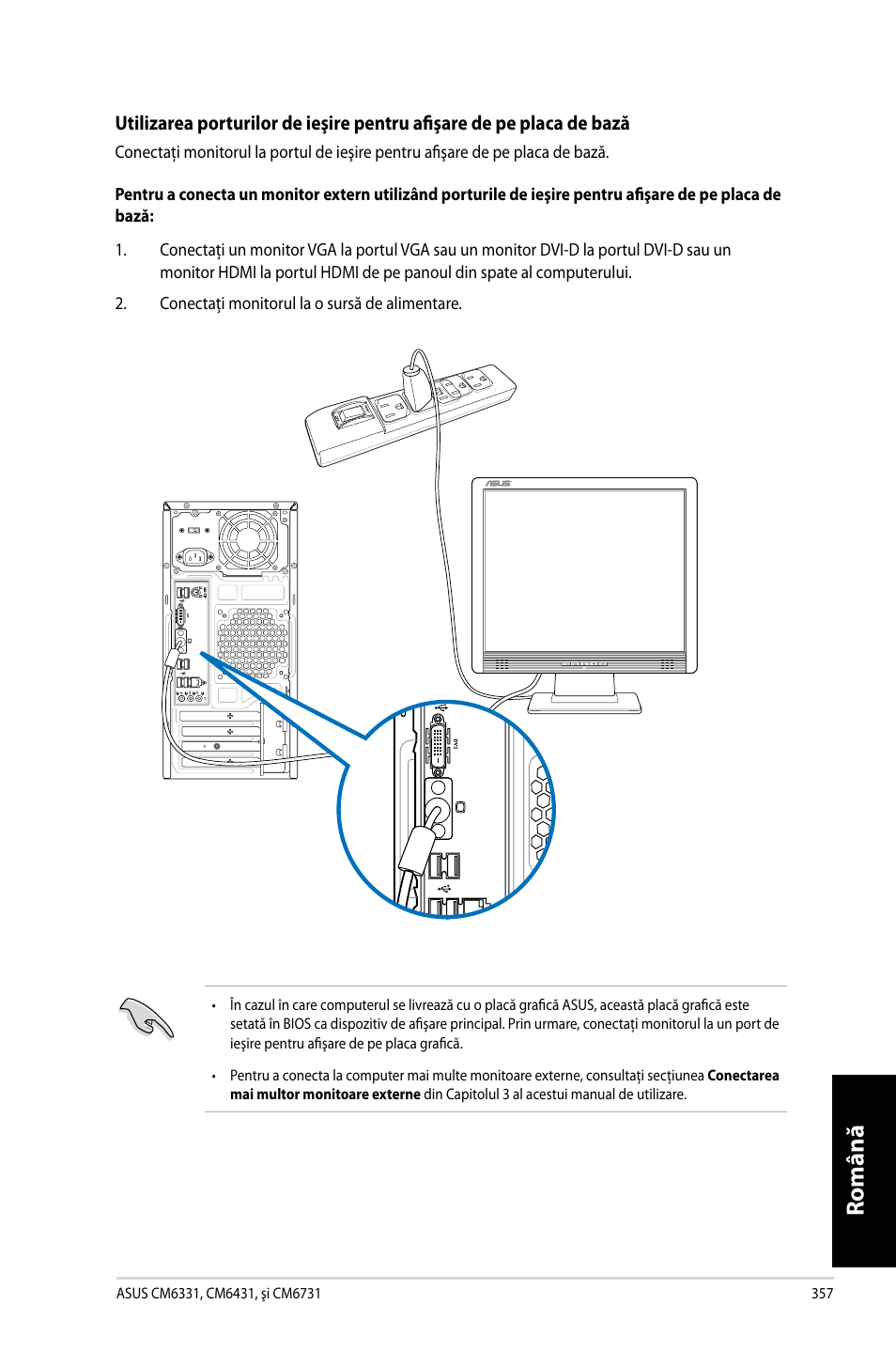 Română | Asus CM6731 User Manual | Page 359 / 478