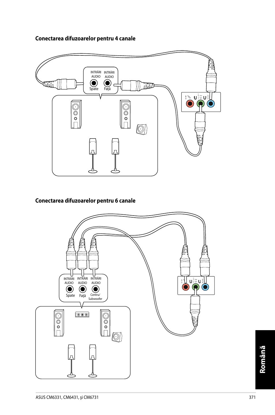 Română | Asus CM6731 User Manual | Page 373 / 478