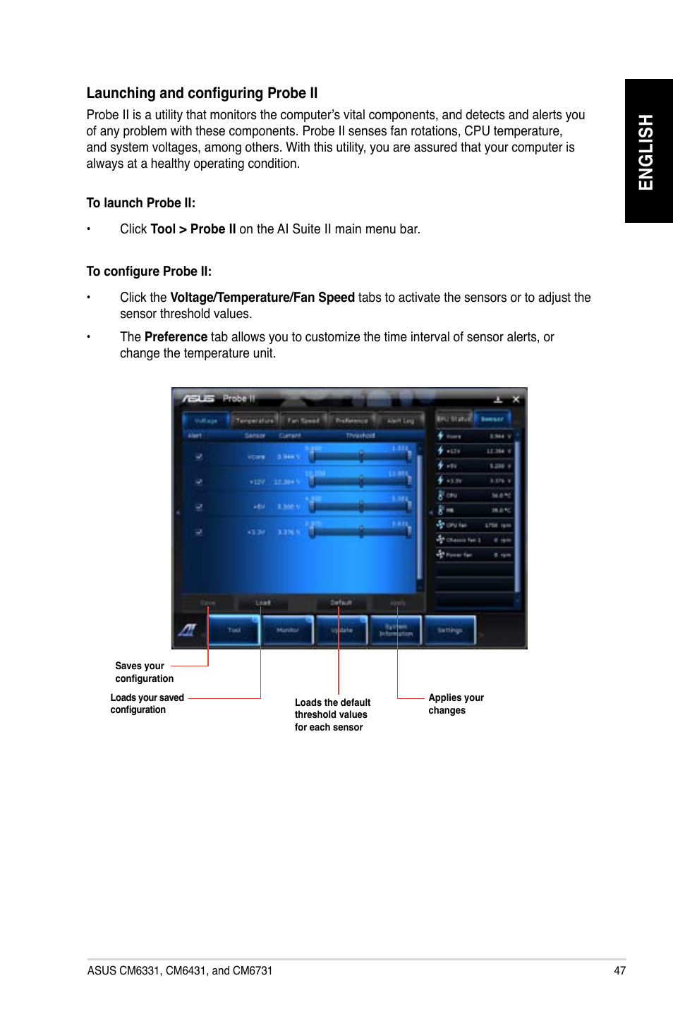 En gl is h en gl is h | Asus CM6731 User Manual | Page 49 / 478