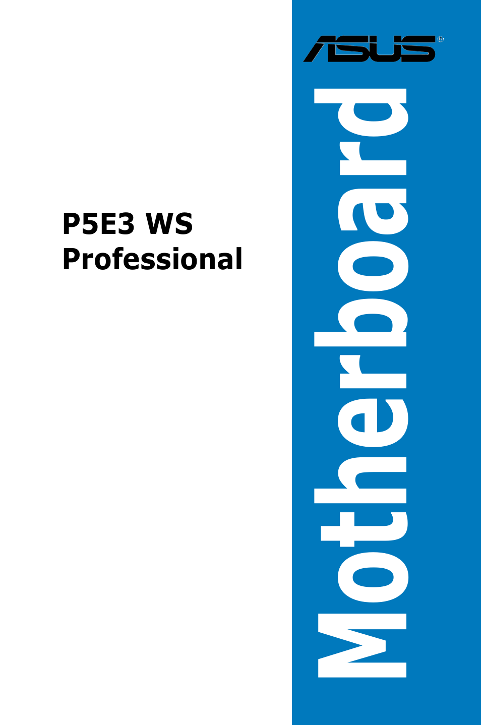 Asus P5E3 WS Professional User Manual | 172 pages